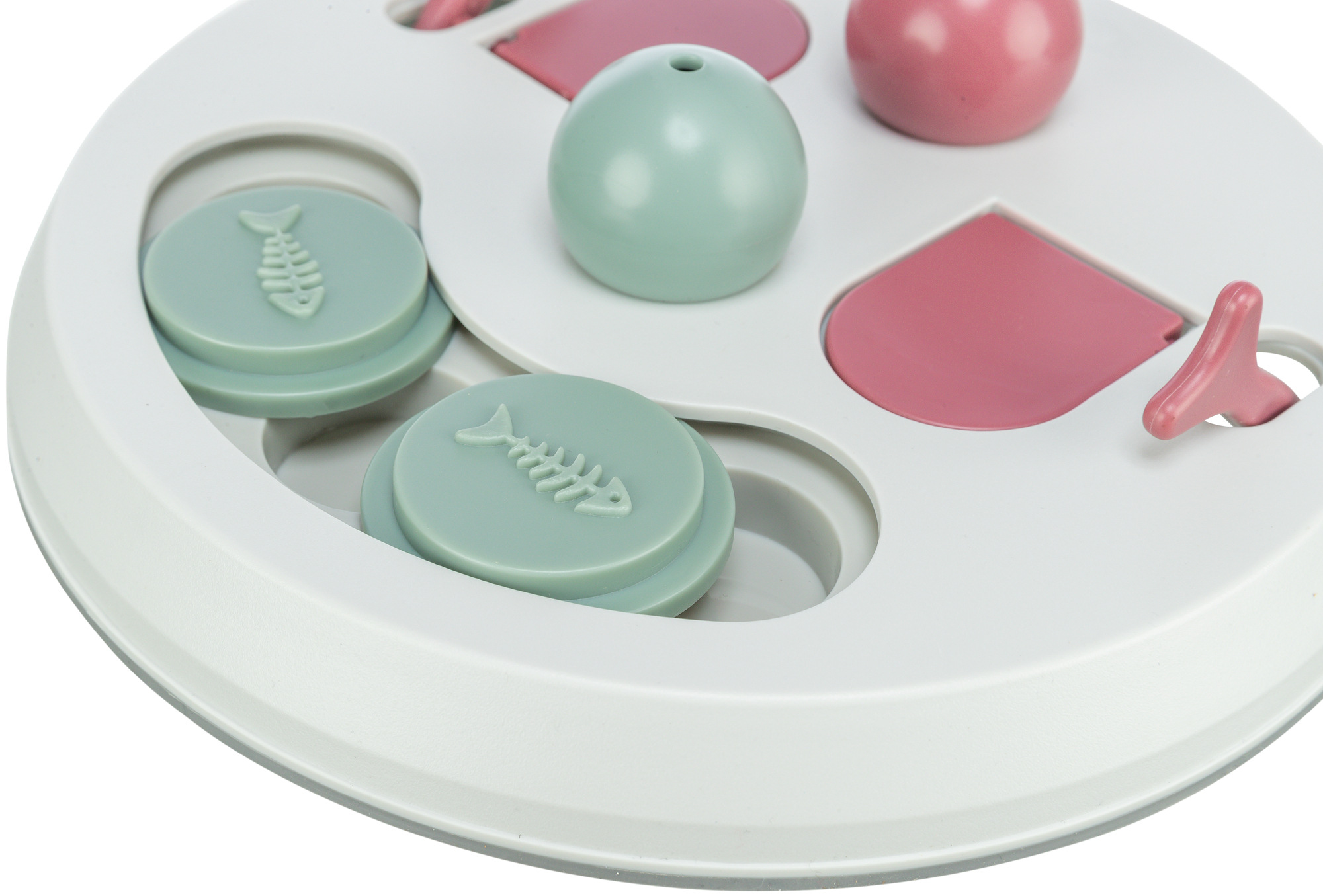 Cat Activity Flip Board juego estrategia, ø 23 cm, Cereza/Rosa/Gris Claro