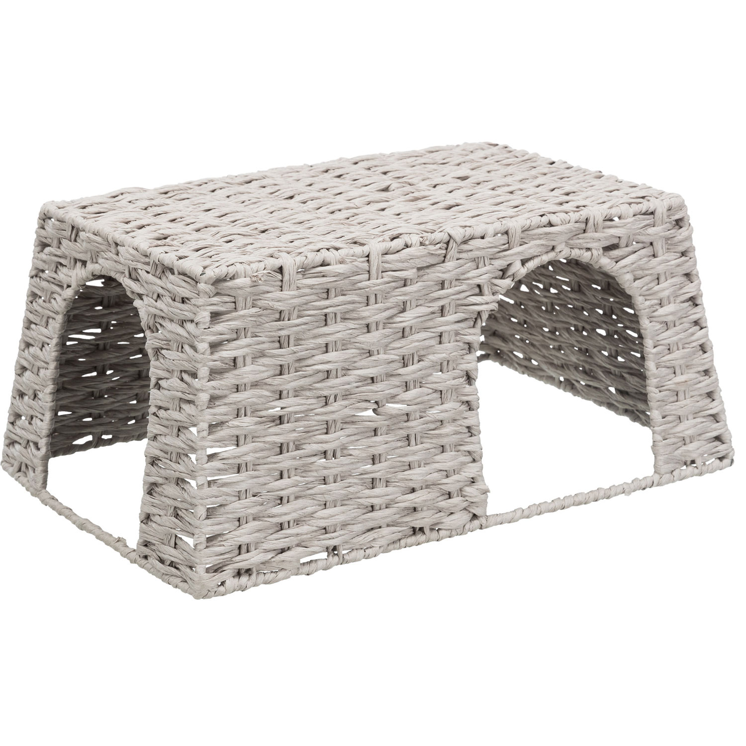 Casa, conejos, papel hilado, 45 × 20 × 30 cm, Gris