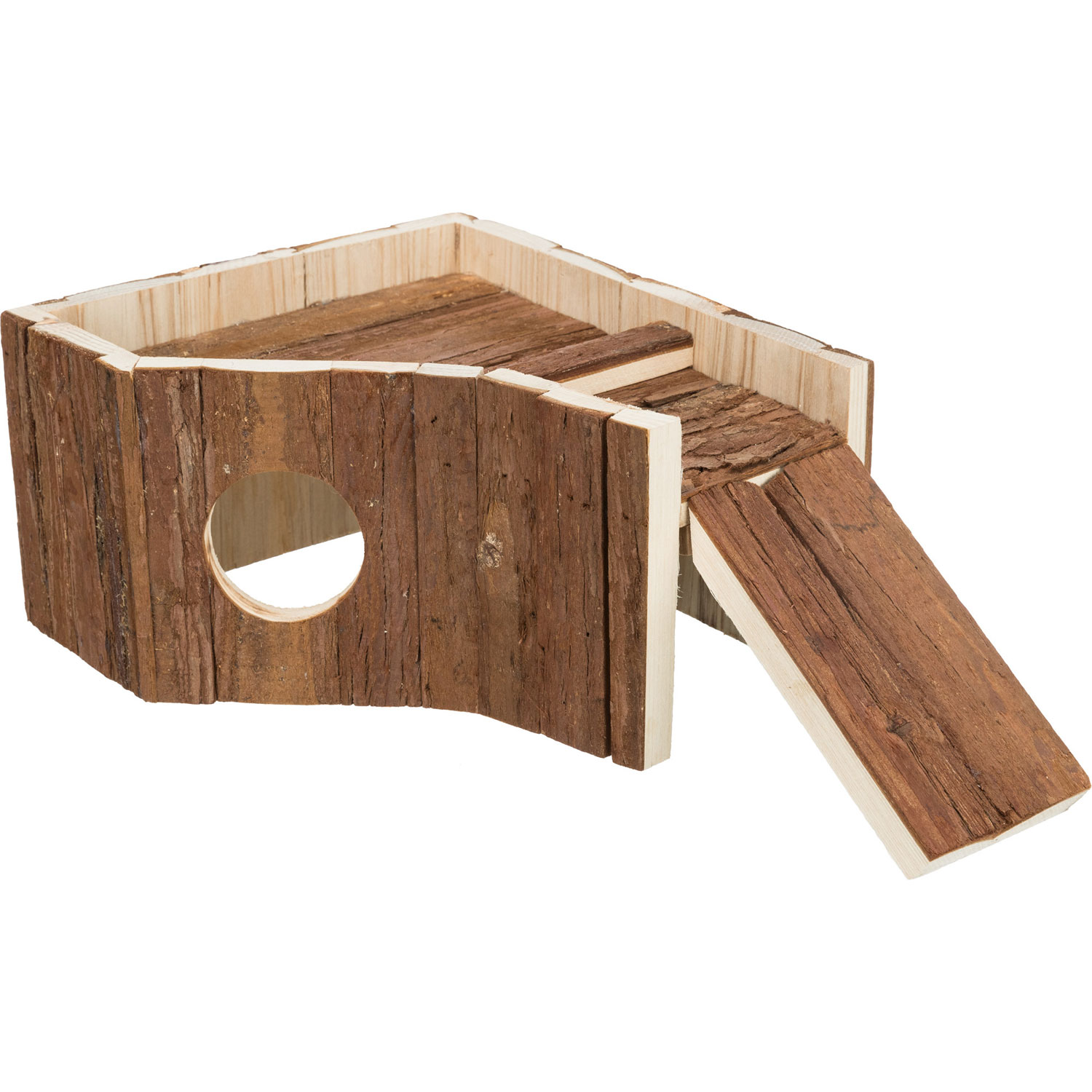 Casa Hedwig con terraza en el techo, Hámsters, Madera Laminada, 30 × 14 × 26 cm