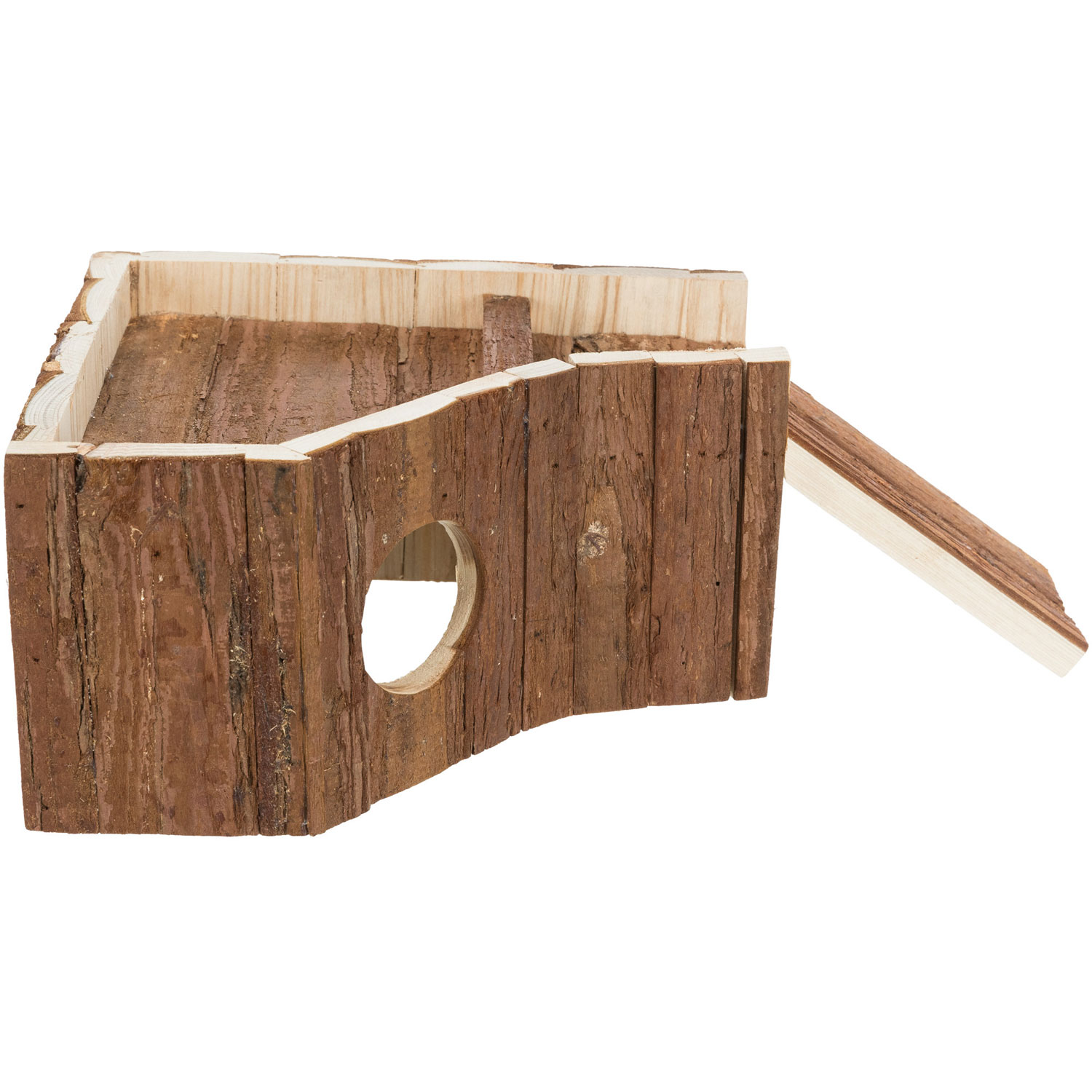 Casa Hedwig con terraza en el techo, Hámsters, Madera Laminada, 30 × 14 × 26 cm