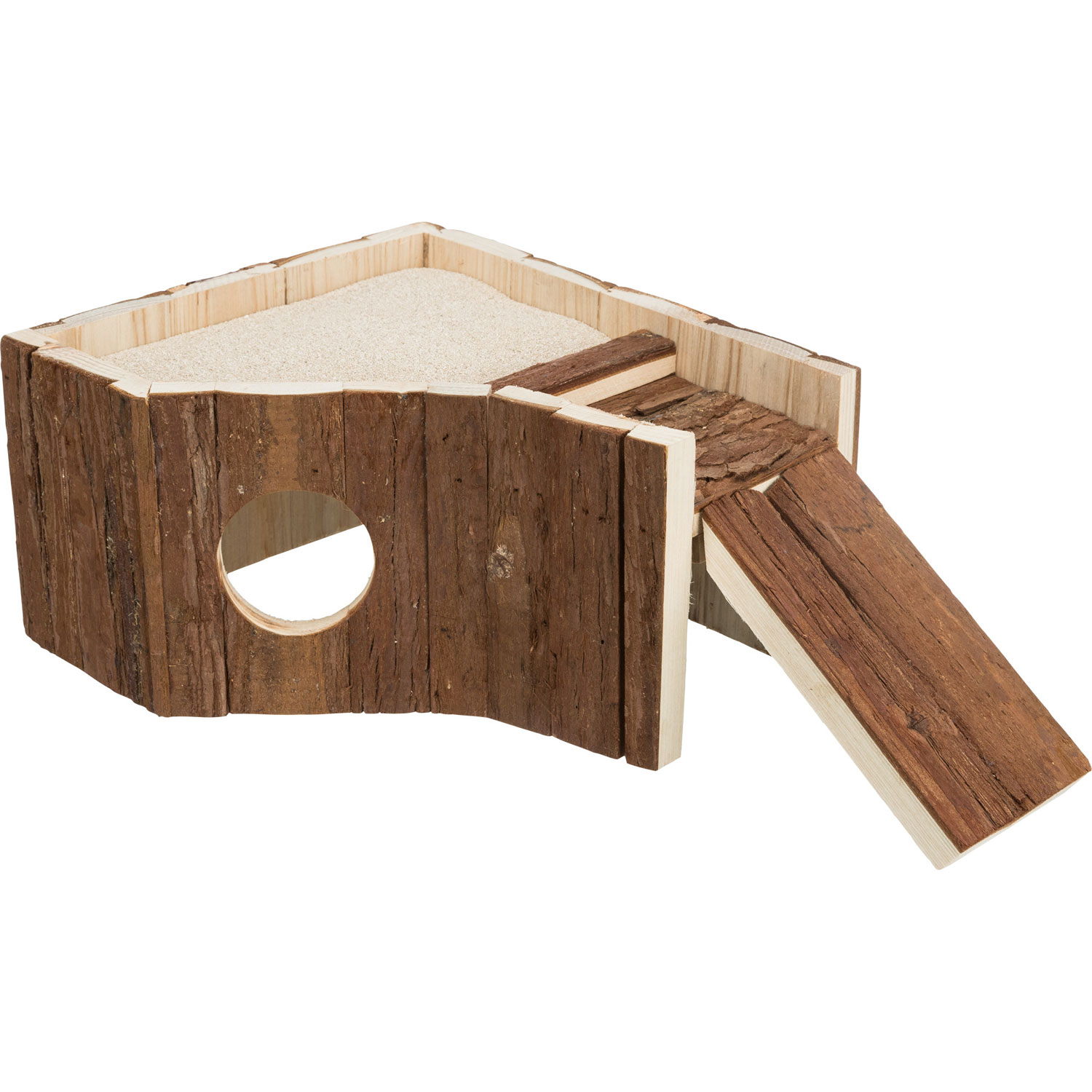 Casa Hedwig con terraza en el techo, Hámsters, Madera Laminada, 30 × 14 × 26 cm