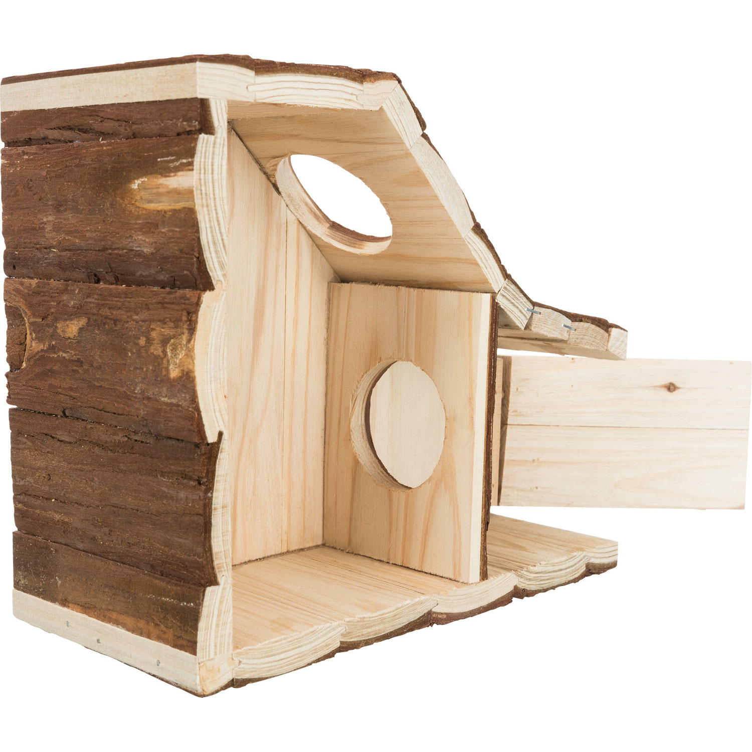 Casa Hedwig con terraza en el techo, Hámsters, Madera Laminada, 30 × 14 × 26 cm