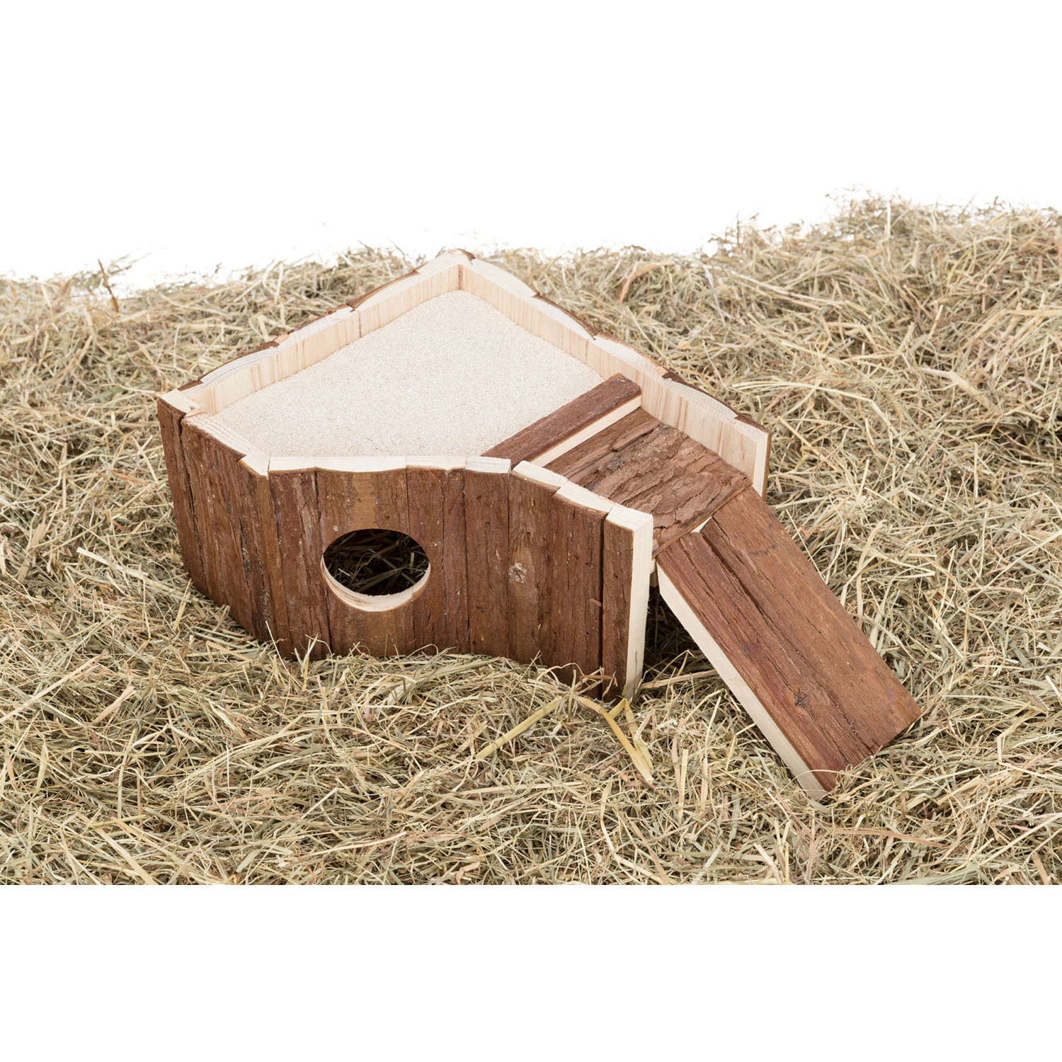 Casa Hedwig con terraza en el techo, Hámsters, Madera Laminada, 30 × 14 × 26 cm