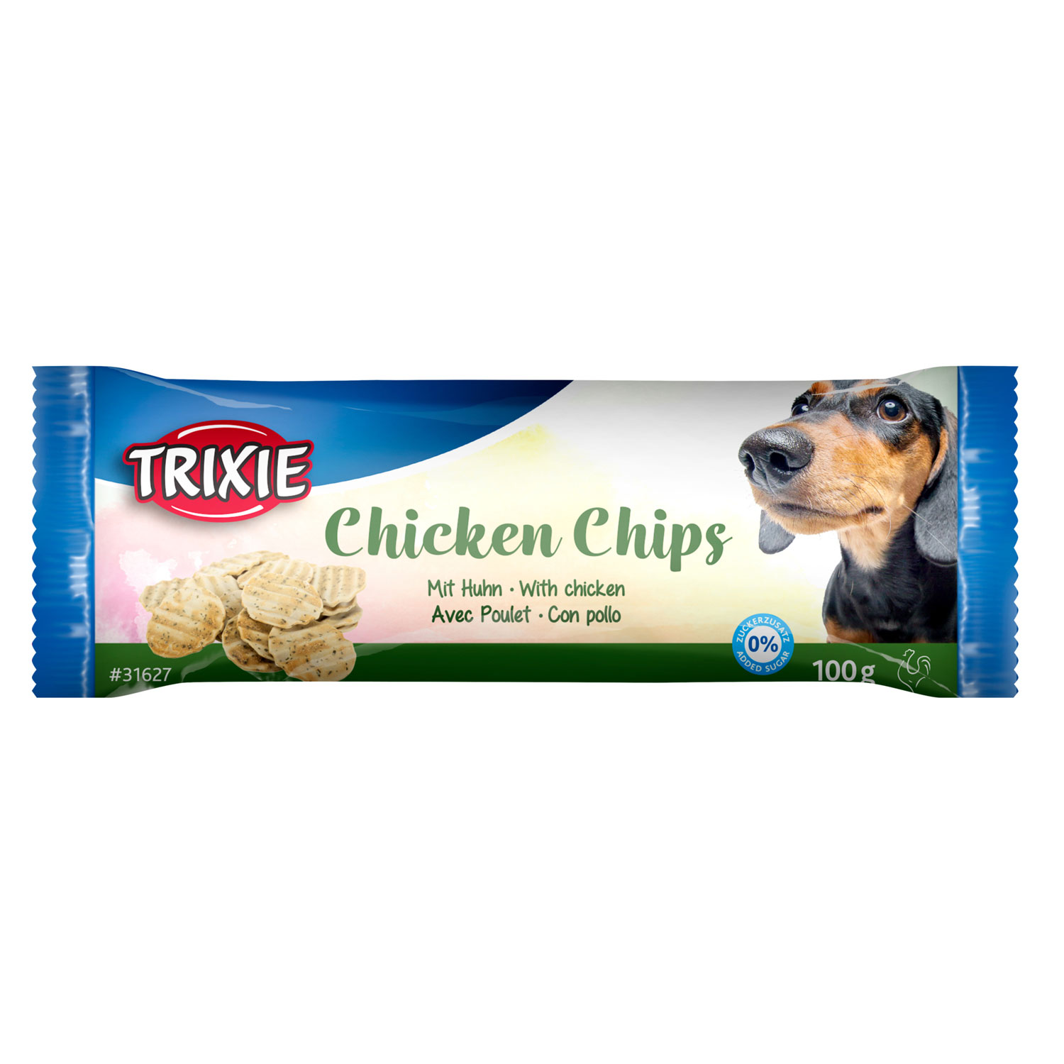 Snack Chips de Pollo, ø 4 cm, 100 g