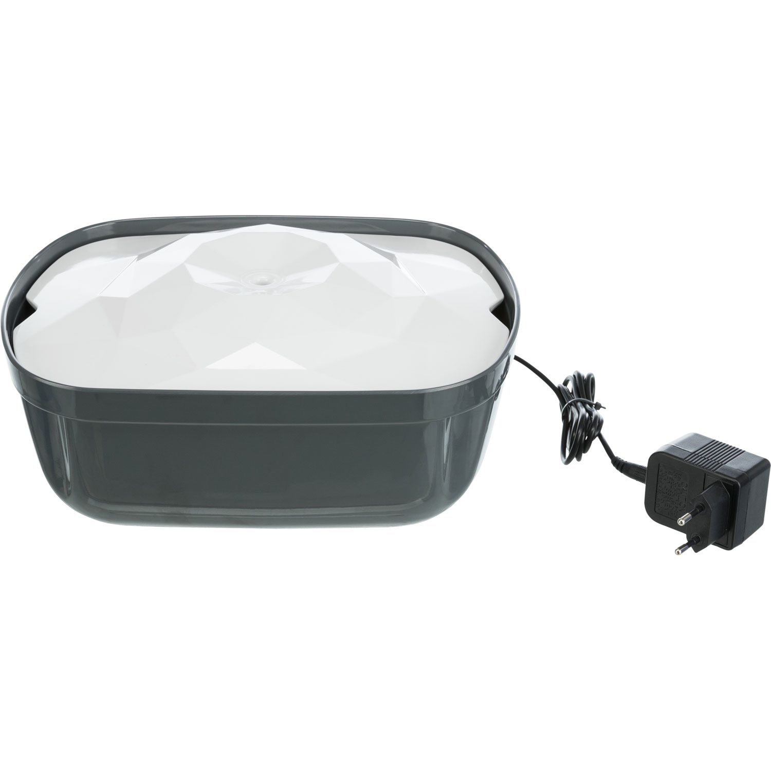 Fuente Polygon, melamina, 2.5 l/28 × 11 × 22 cm, Gris/Blanco