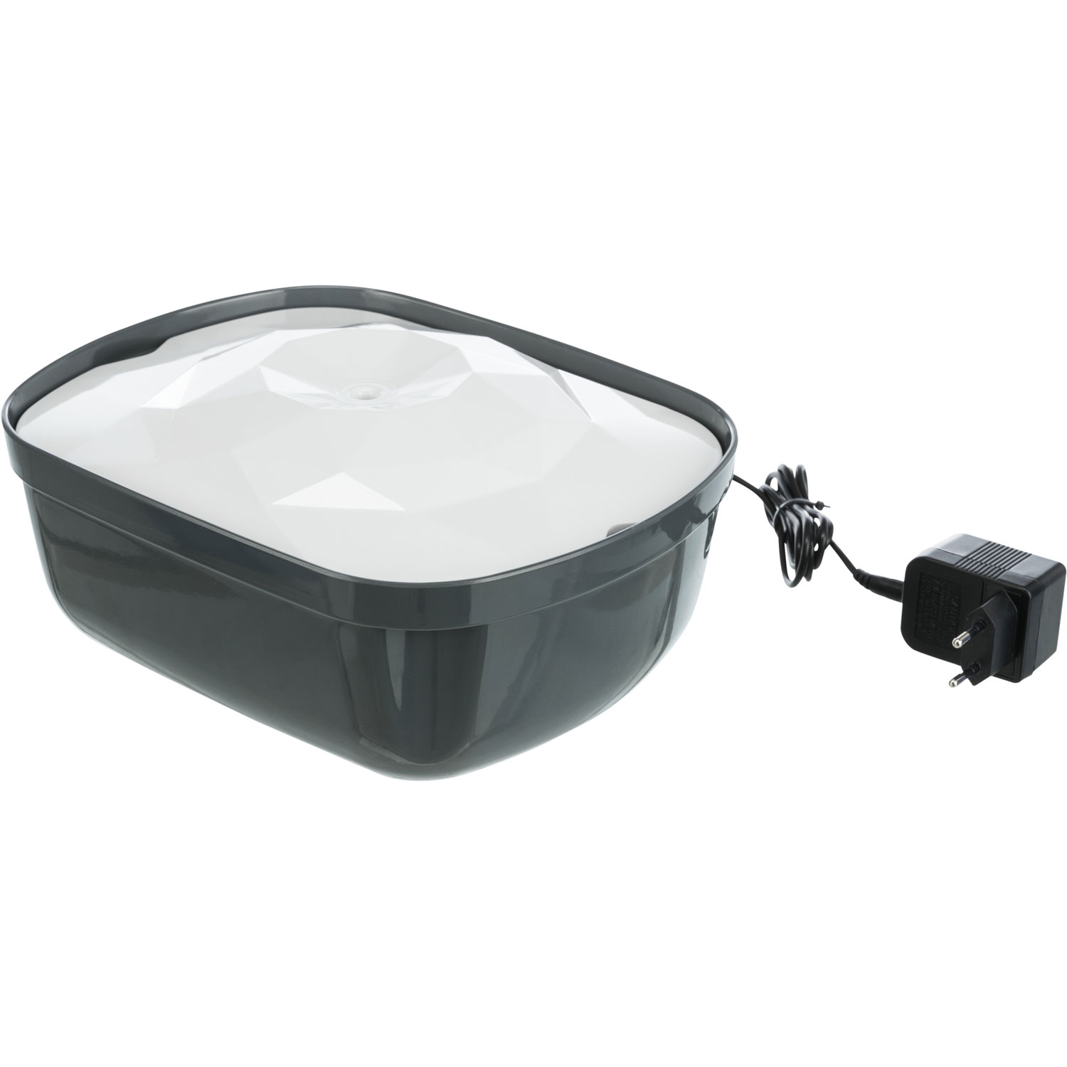 Fuente Polygon, melamina, 2.5 l/28 × 11 × 22 cm, Gris/Blanco