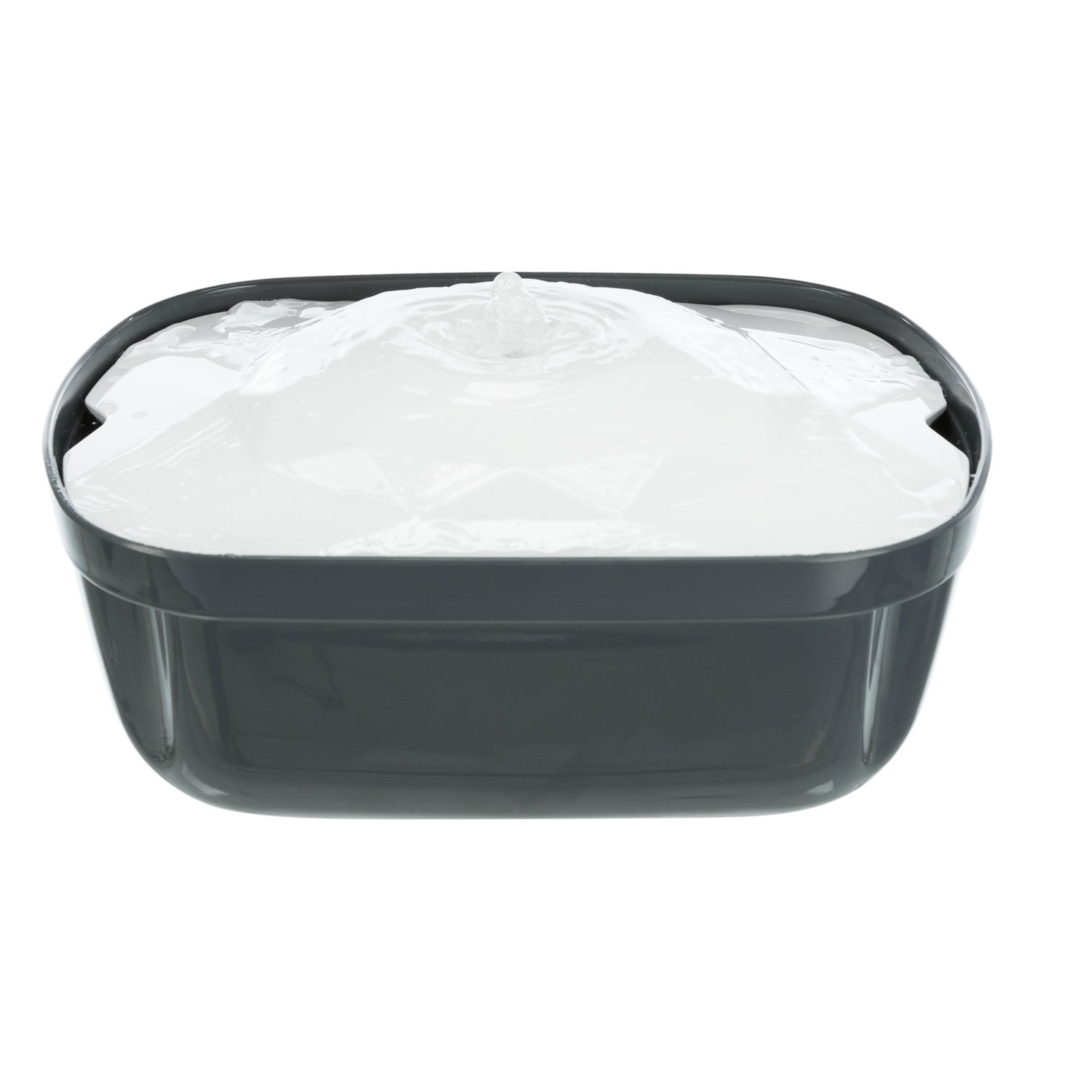 Fuente Polygon, melamina, 2.5 l/28 × 11 × 22 cm, Gris/Blanco