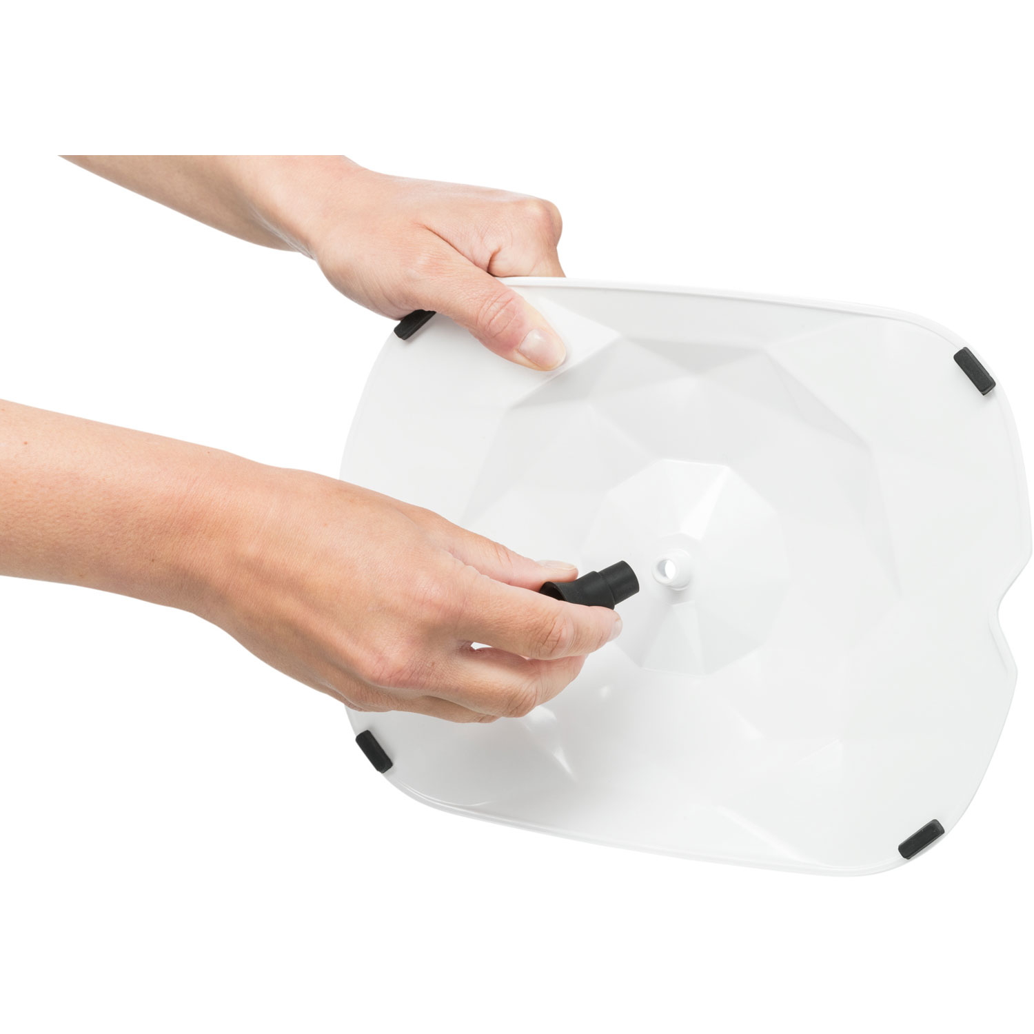 Fuente Polygon, melamina, 2.5 l/28 × 11 × 22 cm, Gris/Blanco