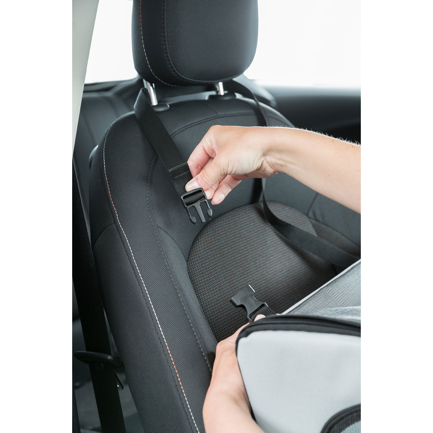 Asiento para Coche, 44 × 37 × 40 cm, Gris/Negro