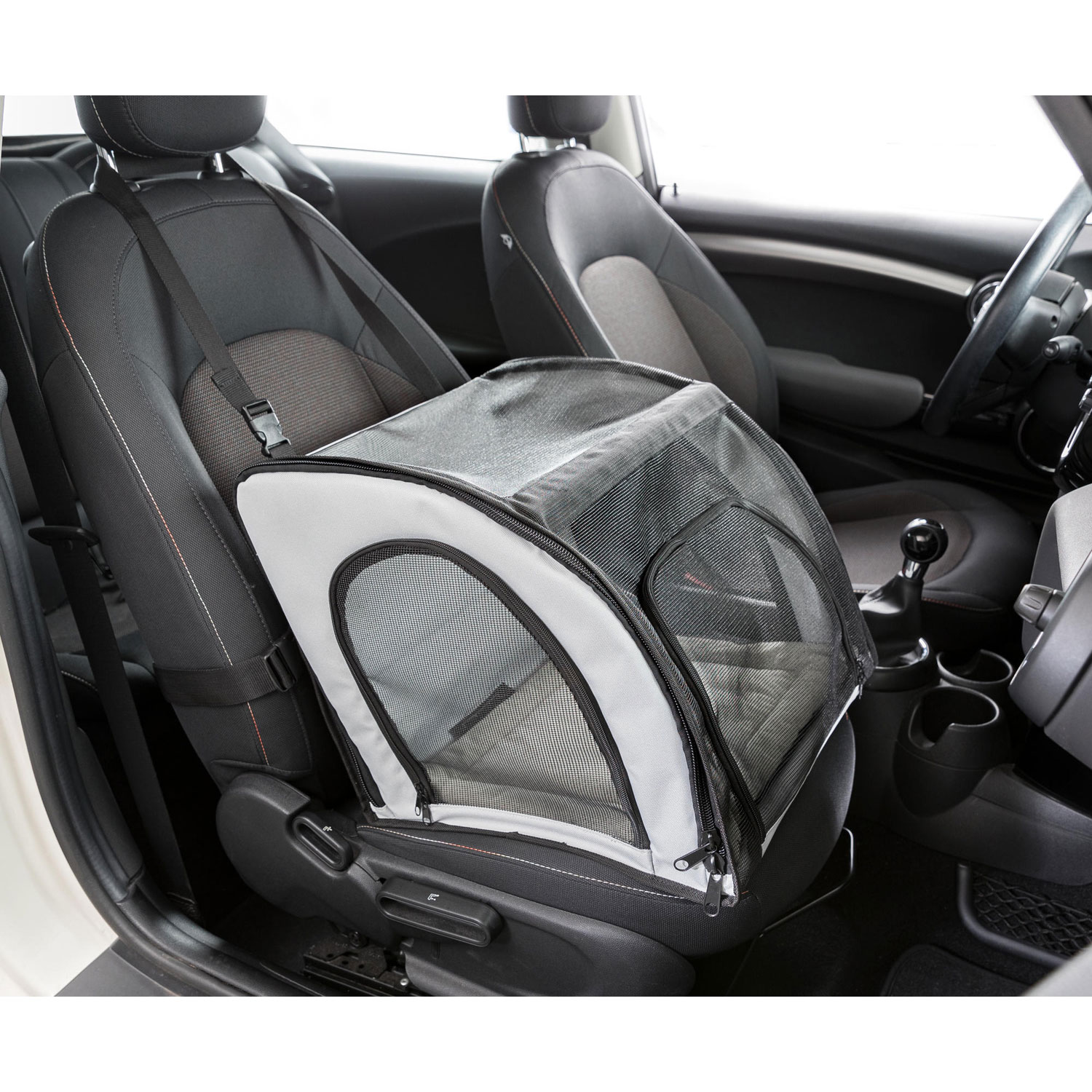 Asiento para Coche, 44 × 37 × 40 cm, Gris/Negro
