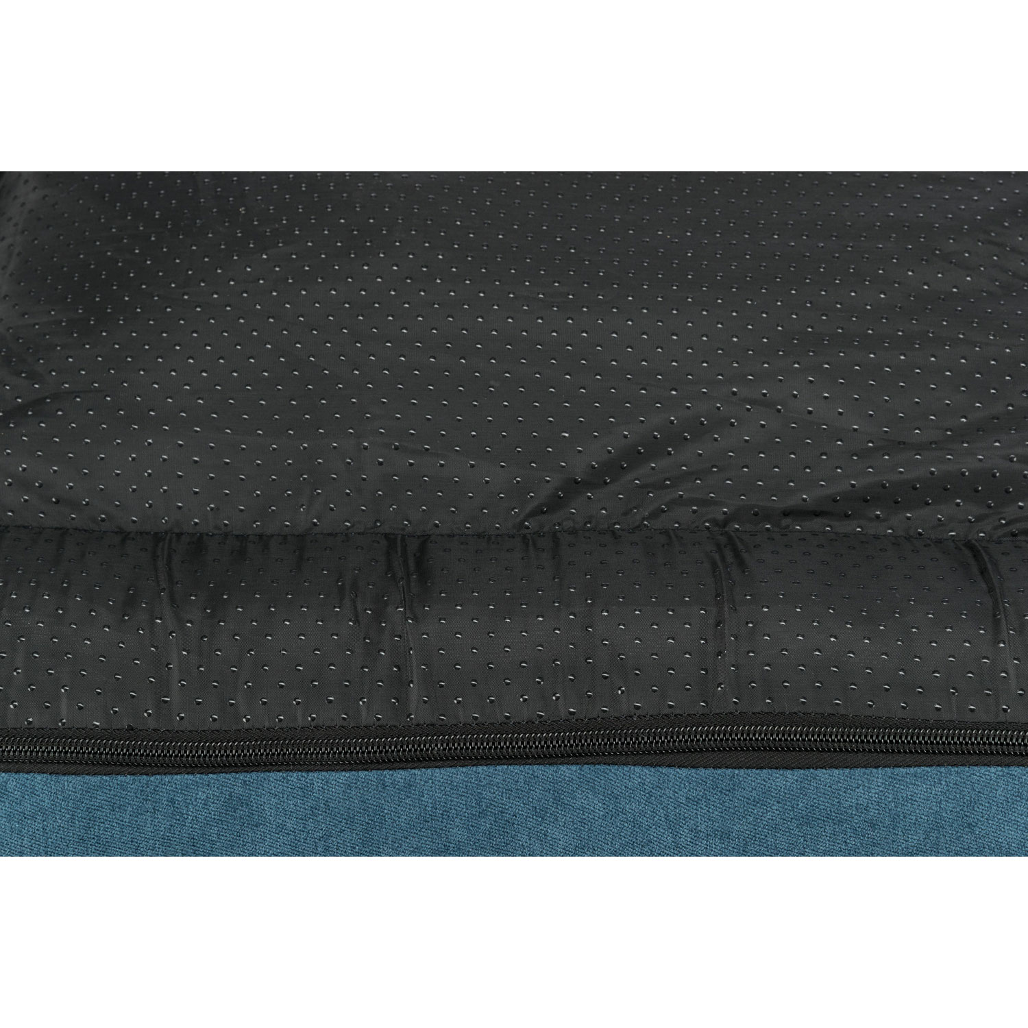 Vital Cama Tonio, cuadrado, 60 × 50 cm, Azul petróleo/Blanco-Gris