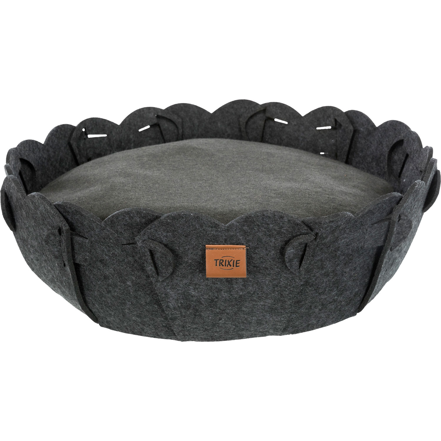 Cama Elli, redonda, fieltro, ø 50 cm, Antracita