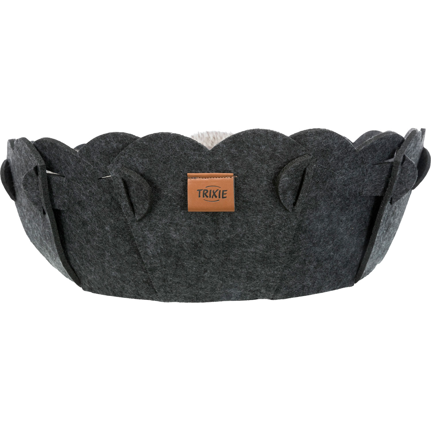 Cama Elli, redonda, fieltro, ø 50 cm, Antracita