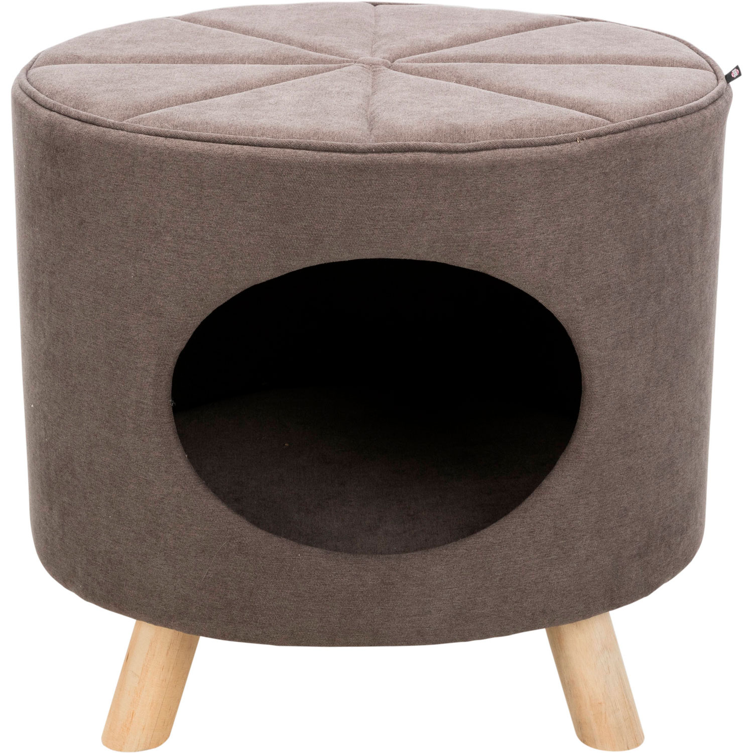 Cueva Marcy con base de madera, 50 × 47 × 38 cm, Taupe