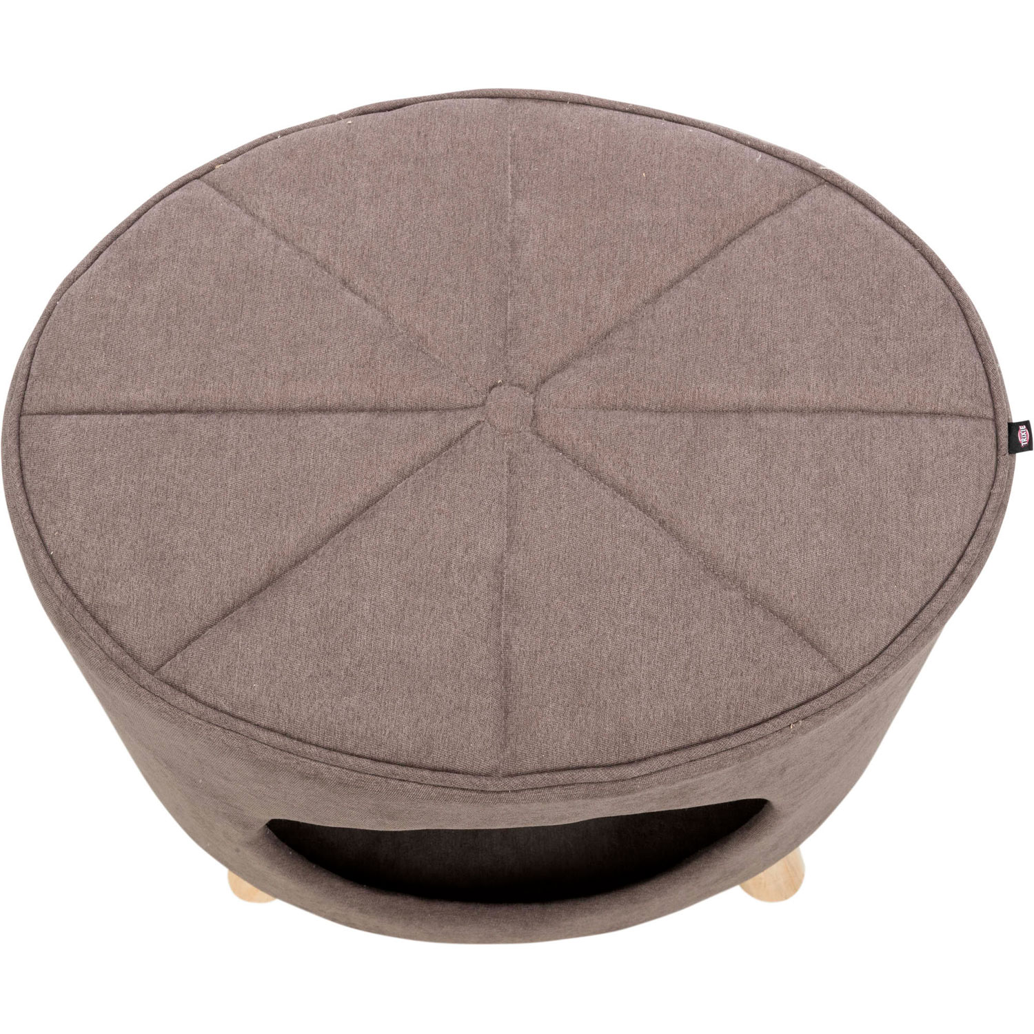 Cueva Marcy con base de madera, 50 × 47 × 38 cm, Taupe