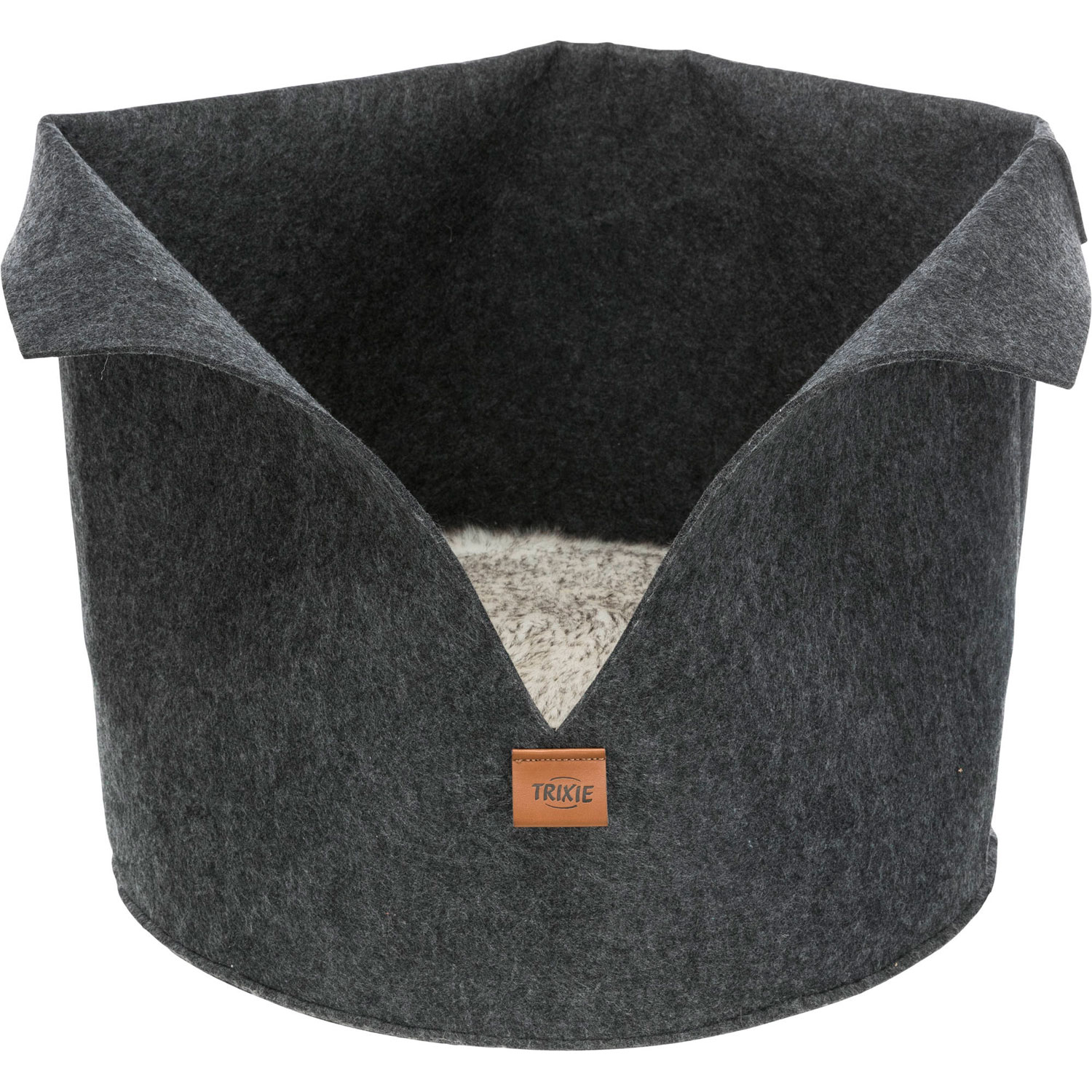 Cama Luise, redonda, fieltro, ø 30 cm, Antracita