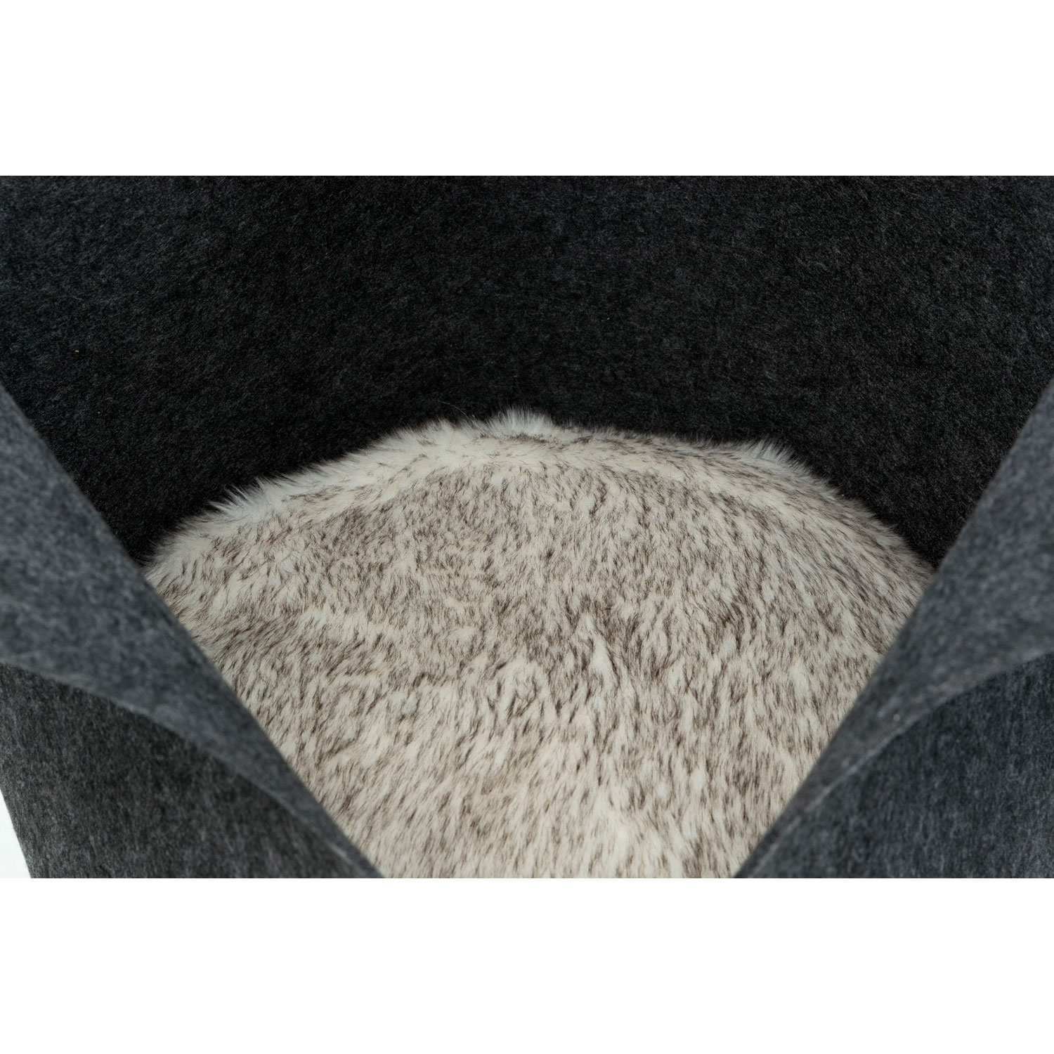 Cama Luise, redonda, fieltro, ø 30 cm, Antracita