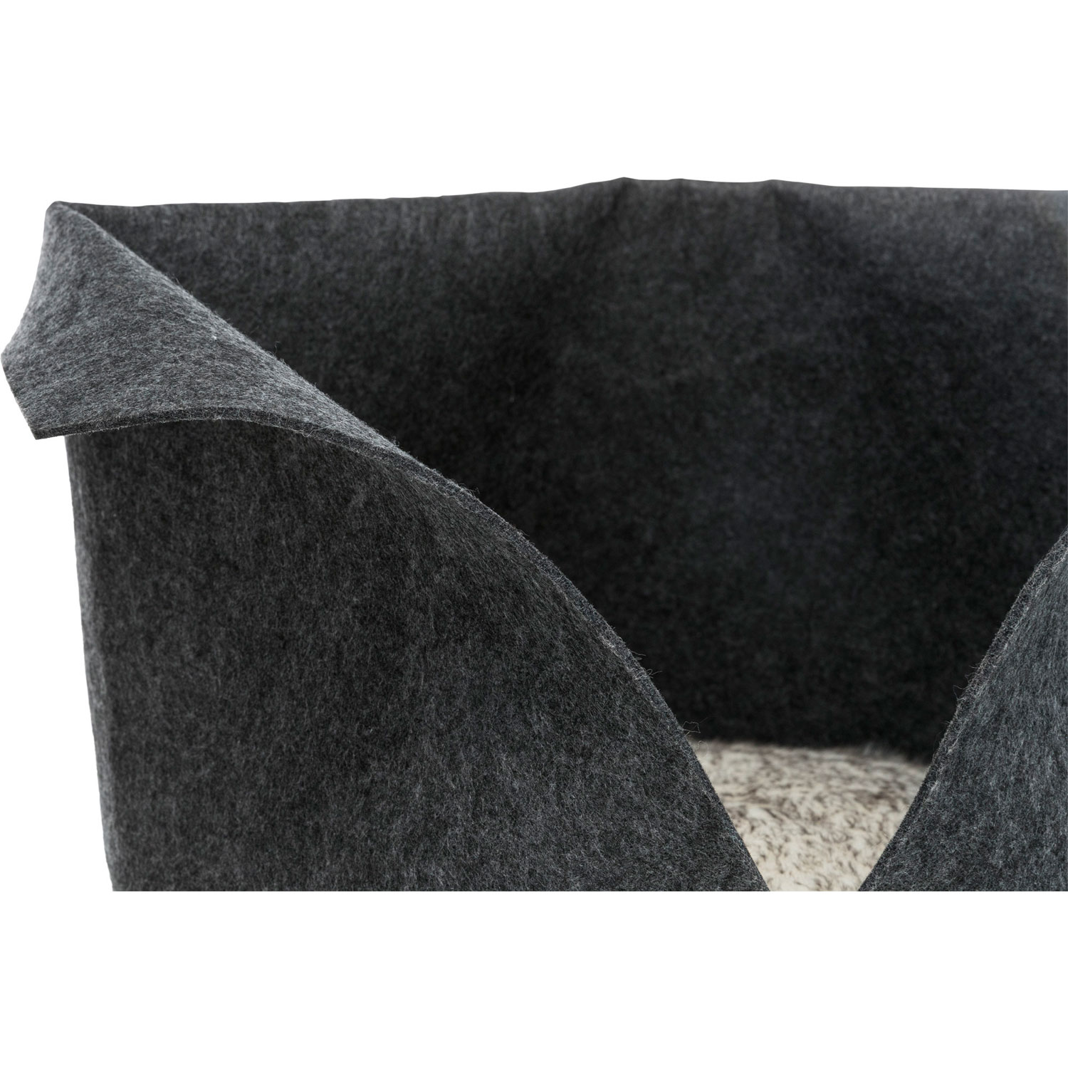 Cama Luise, redonda, fieltro, ø 30 cm, Antracita
