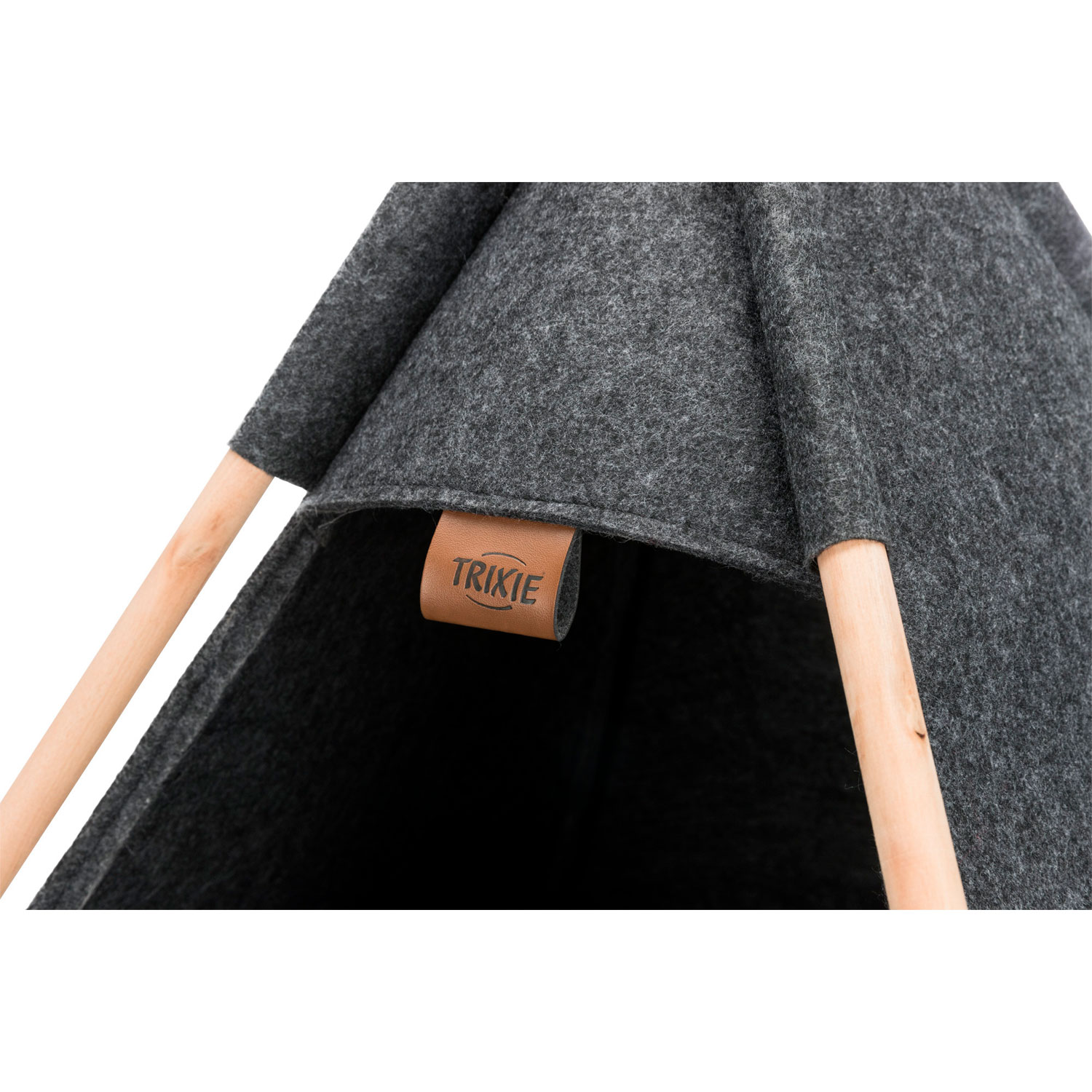 Cueva Tipi, fieltro, 55 × 65 × 55 cm, Antracita