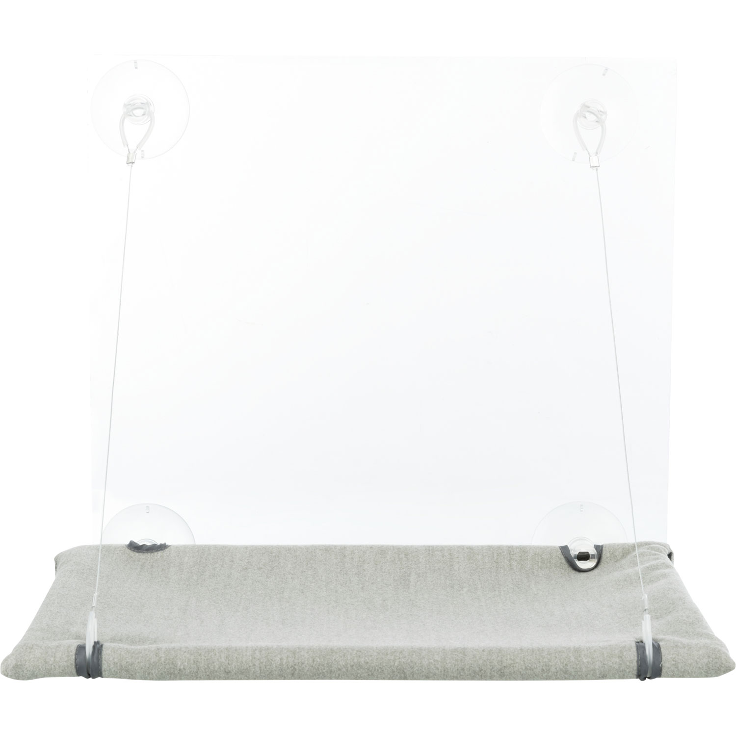Alfombrilla para el cristal de la ventana, terciopelo, 50 × 30 cm, Gris