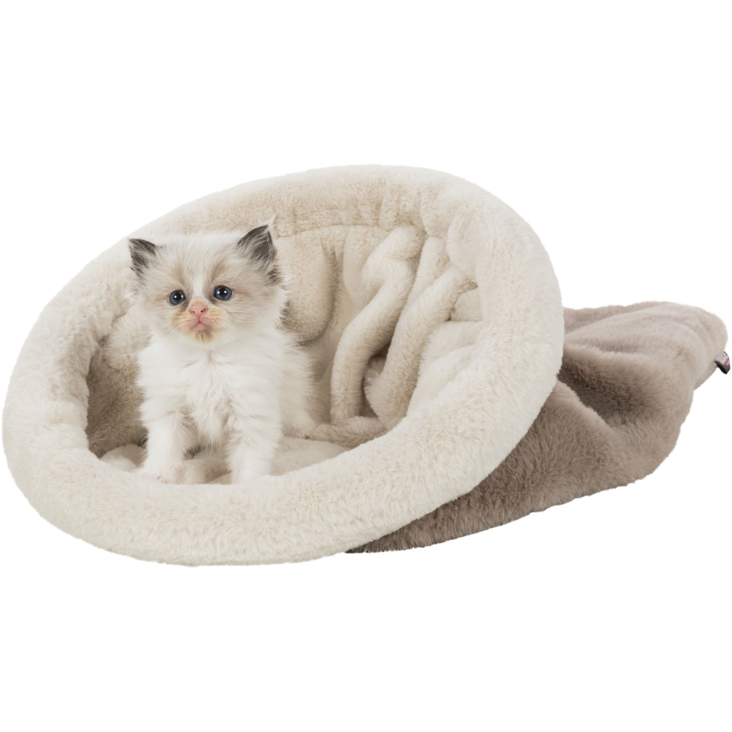 Saco Amira, ø 30 × 50 cm, Taupe/Crema
