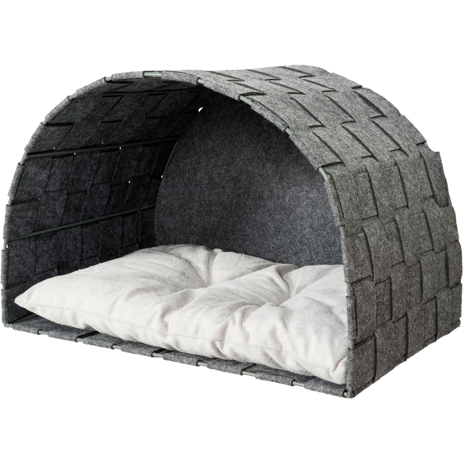 Cueva Lennie para montar en la pared, fieltro, 45 × 30 × 30 cm, Gris