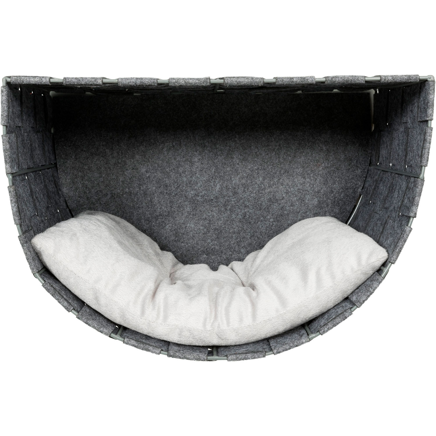 Cueva Lennie para montar en la pared, fieltro, 45 × 30 × 30 cm, Gris