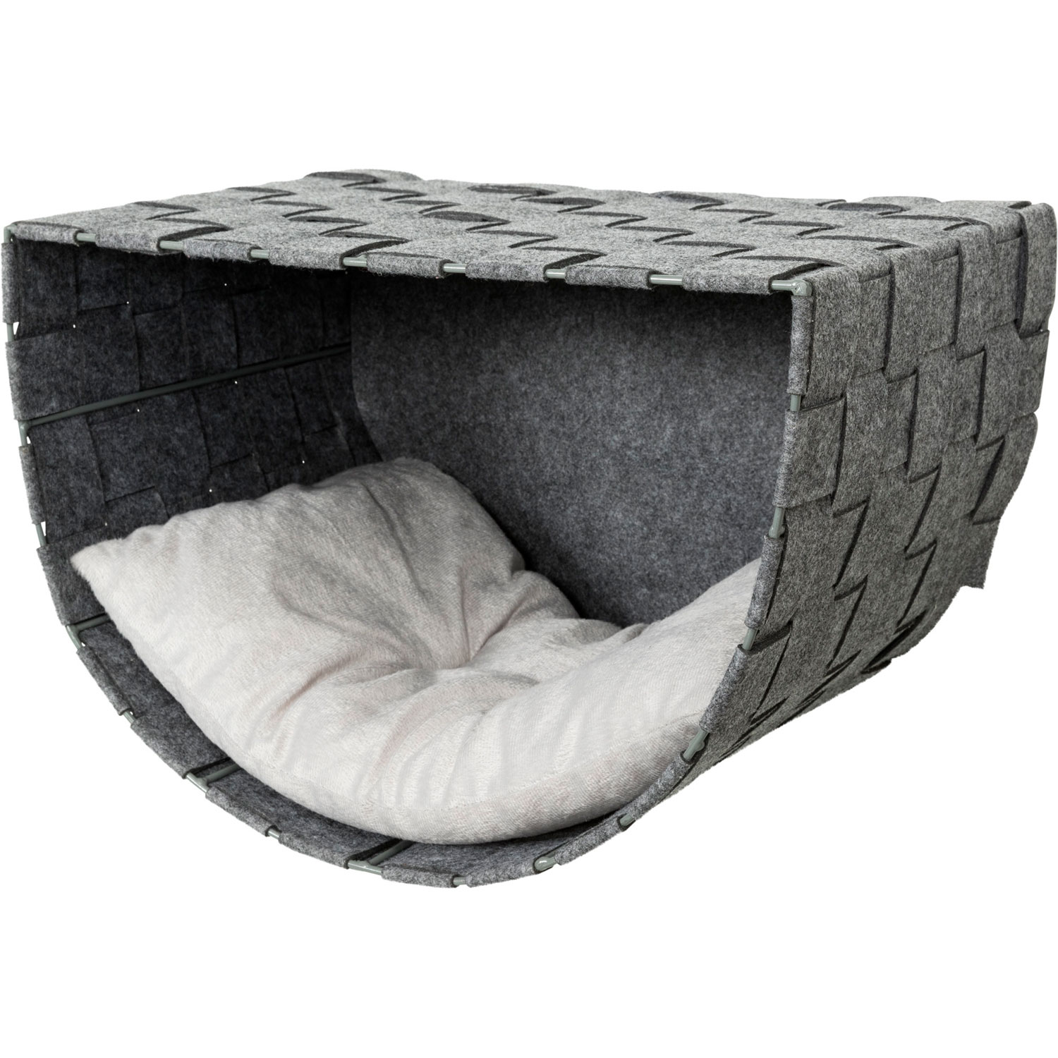 Cueva Lennie para montar en la pared, fieltro, 45 × 30 × 30 cm, Gris