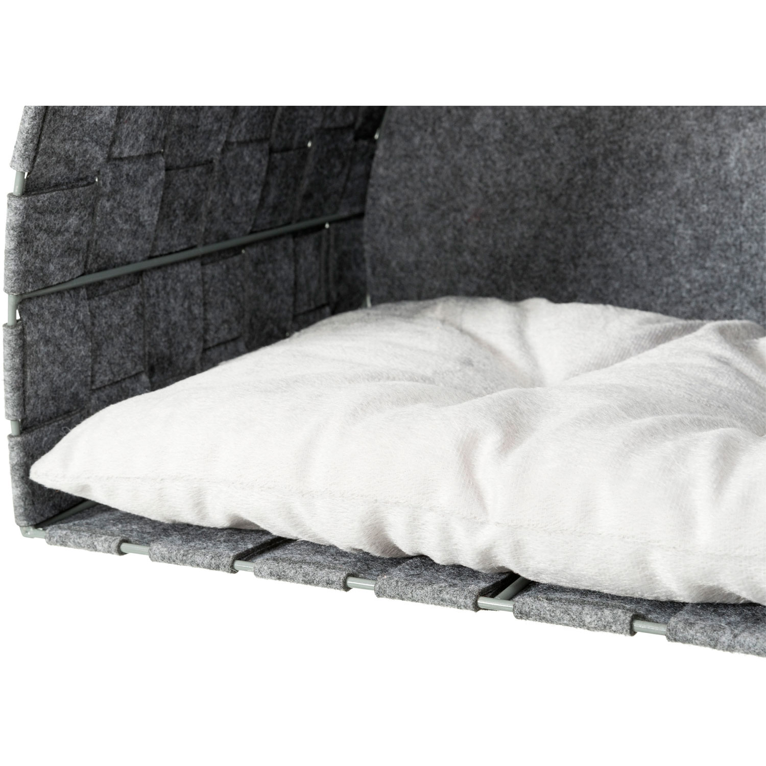 Cueva Lennie para montar en la pared, fieltro, 45 × 30 × 30 cm, Gris
