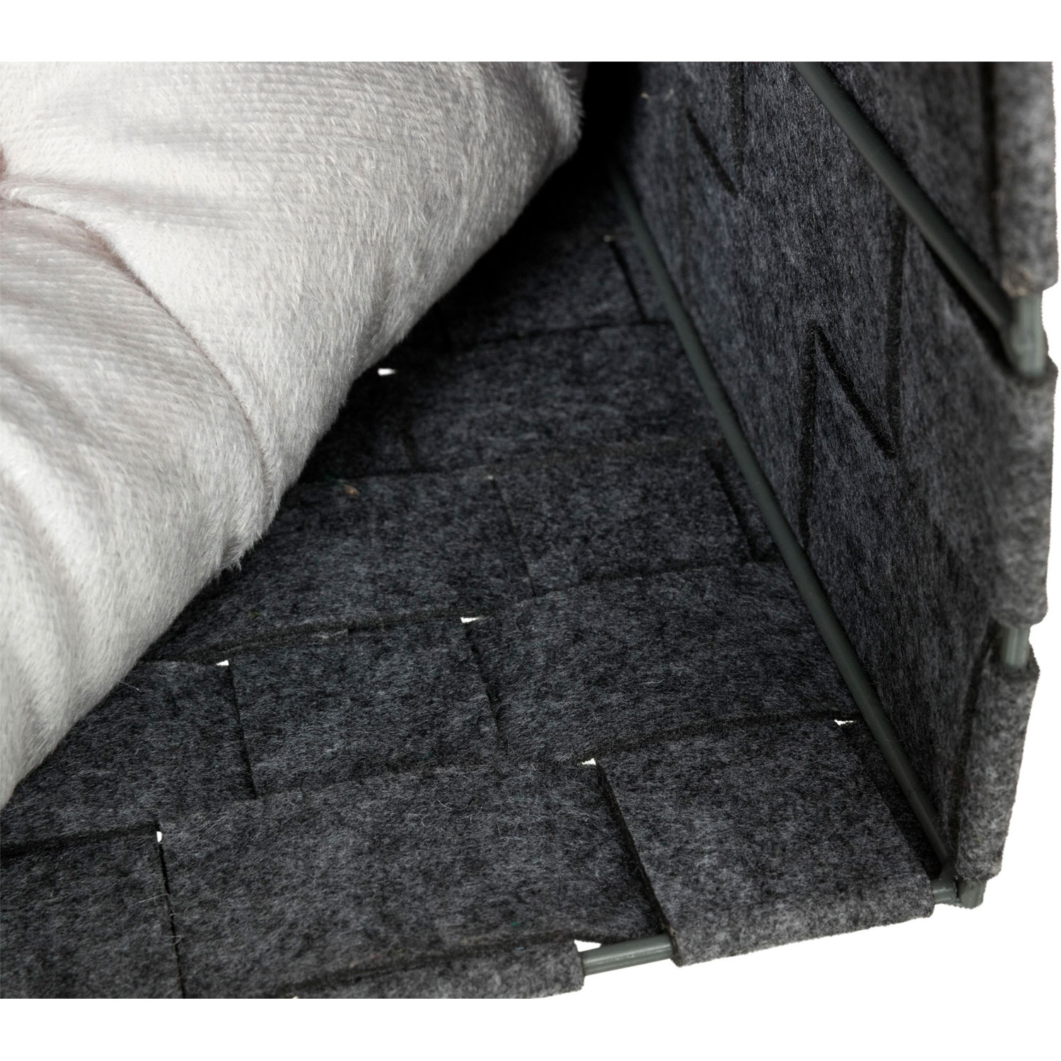 Cueva Lennie para montar en la pared, fieltro, 45 × 30 × 30 cm, Gris