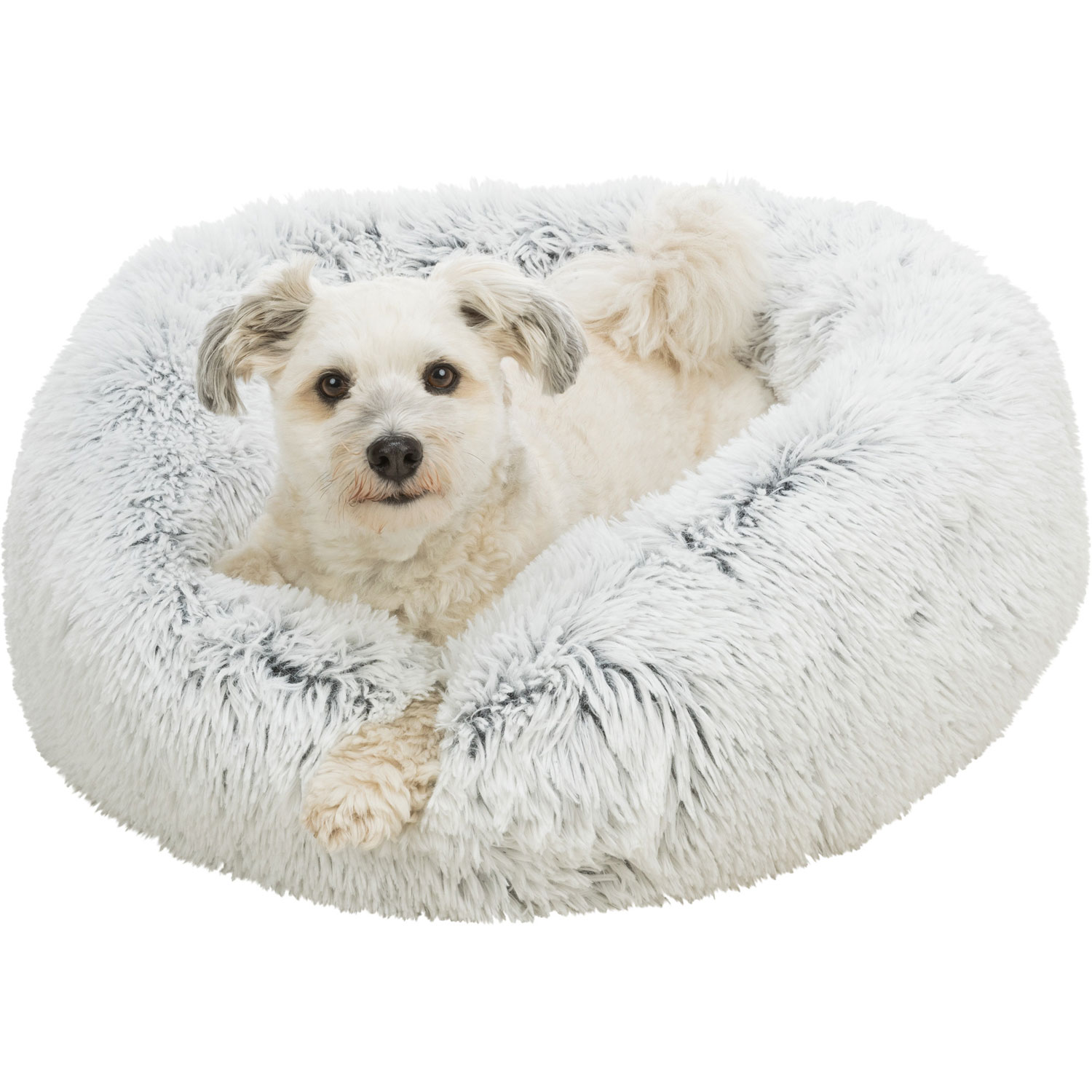 Cama Harvey, redonda, ø 70 cm, Blanca-Negra