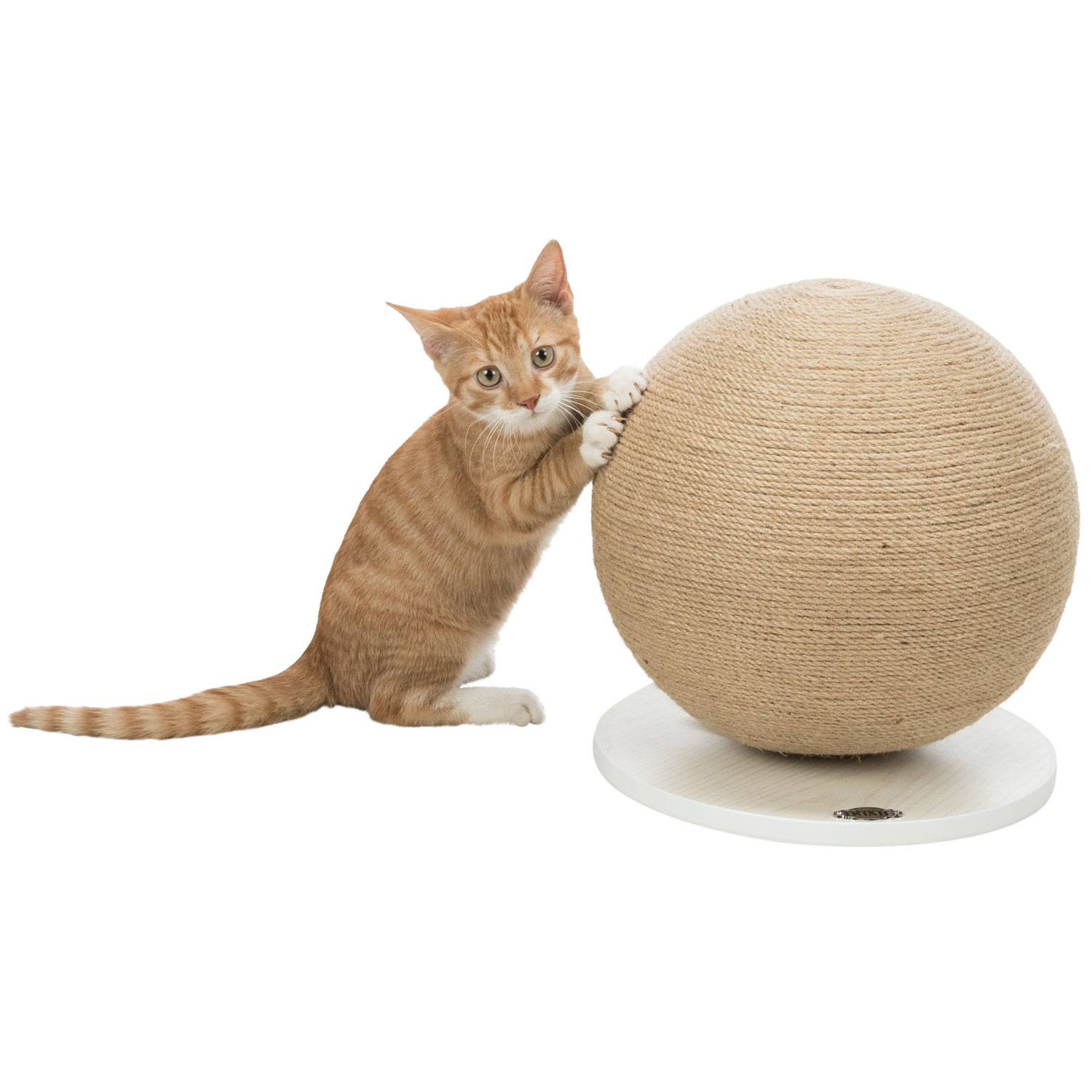 Bola de rascar, yute/madera, ø 29 × 31 cm