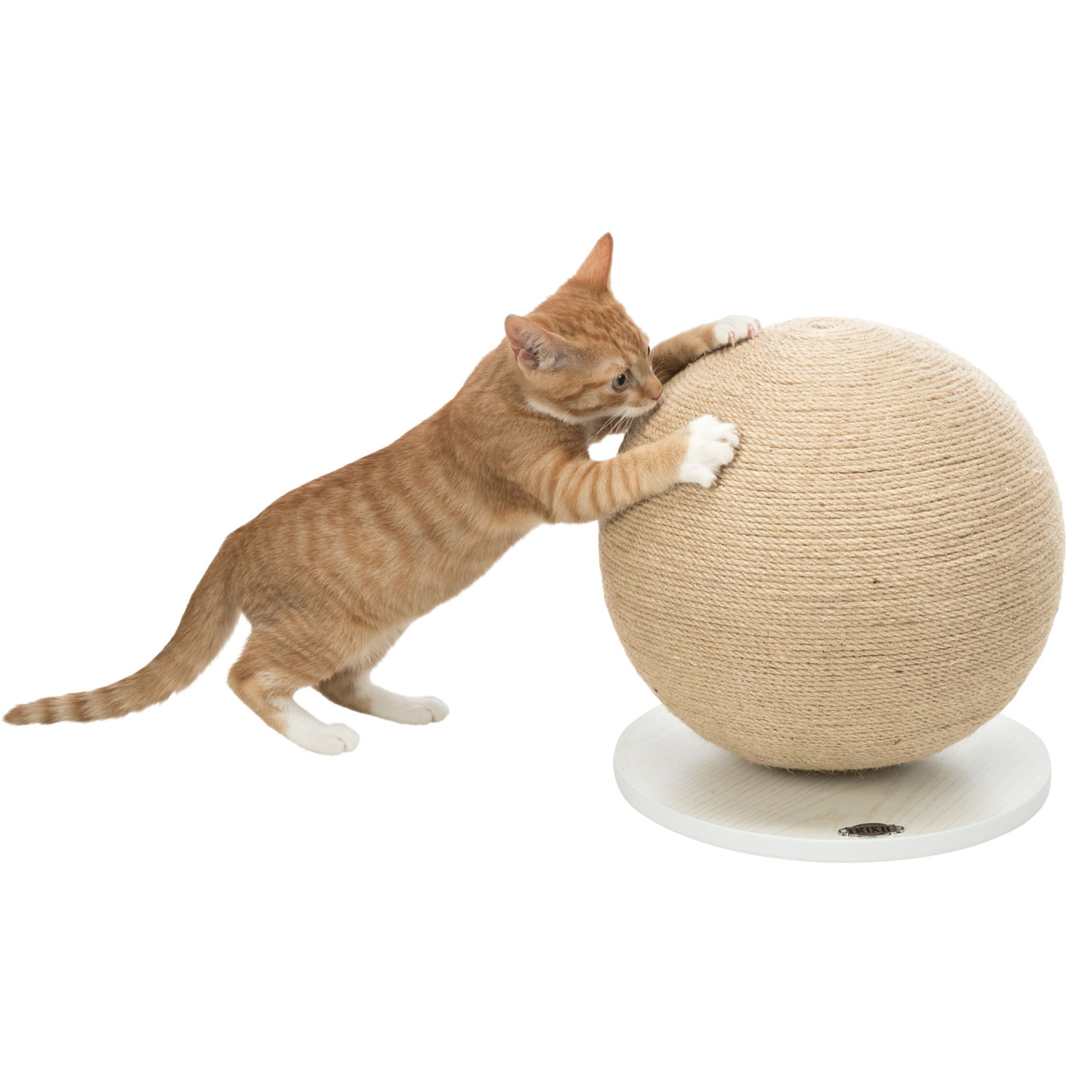 Bola de rascar, yute/madera, ø 29 × 31 cm