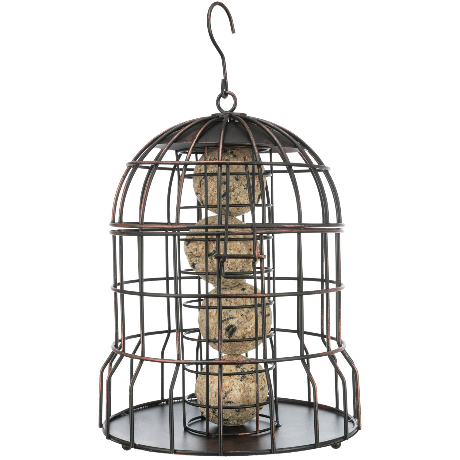 Soporte para bolas de grasa, metal, ø 20 × 25 cm, Negro/Bronce