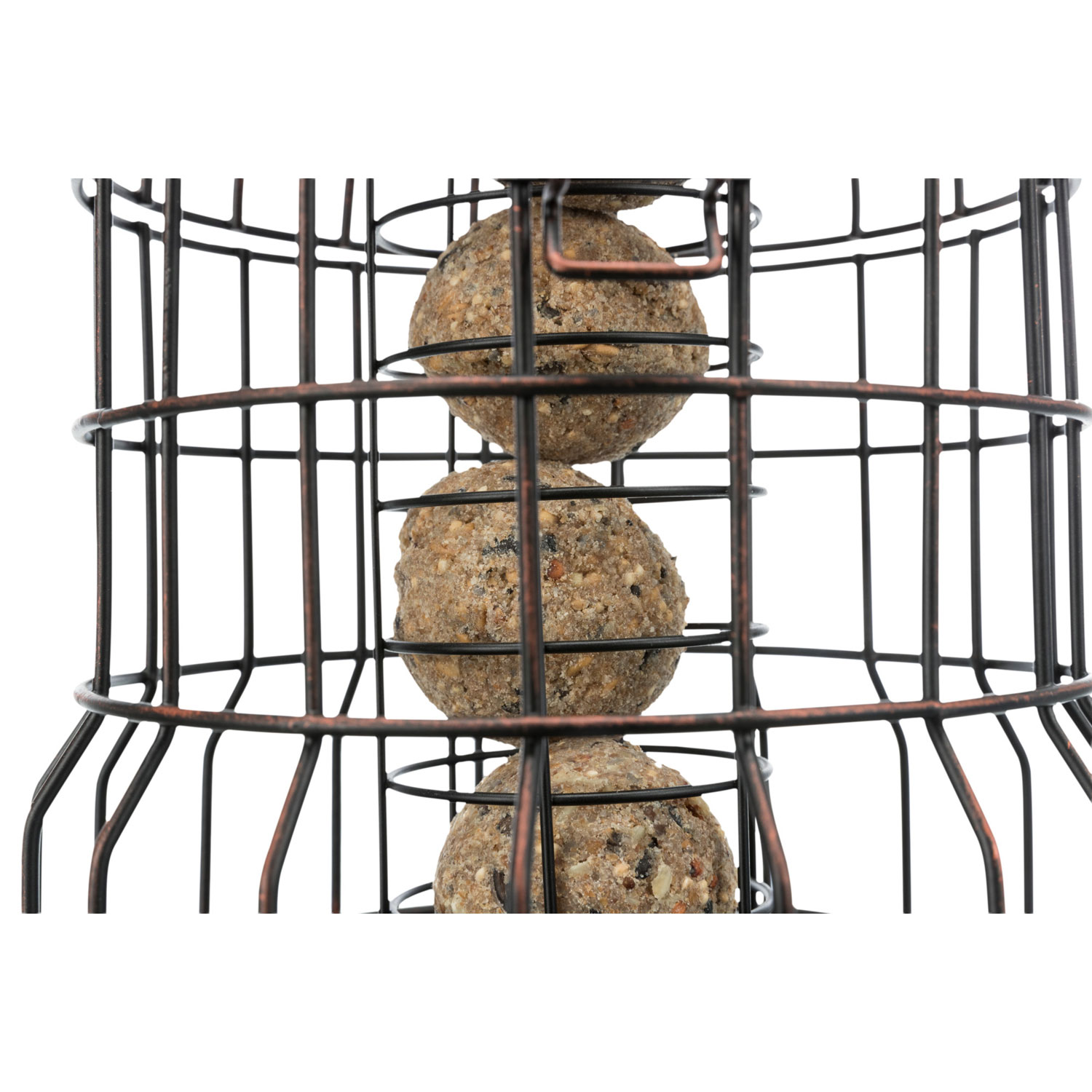 Soporte para bolas de grasa, metal, ø 20 × 25 cm, Negro/Bronce