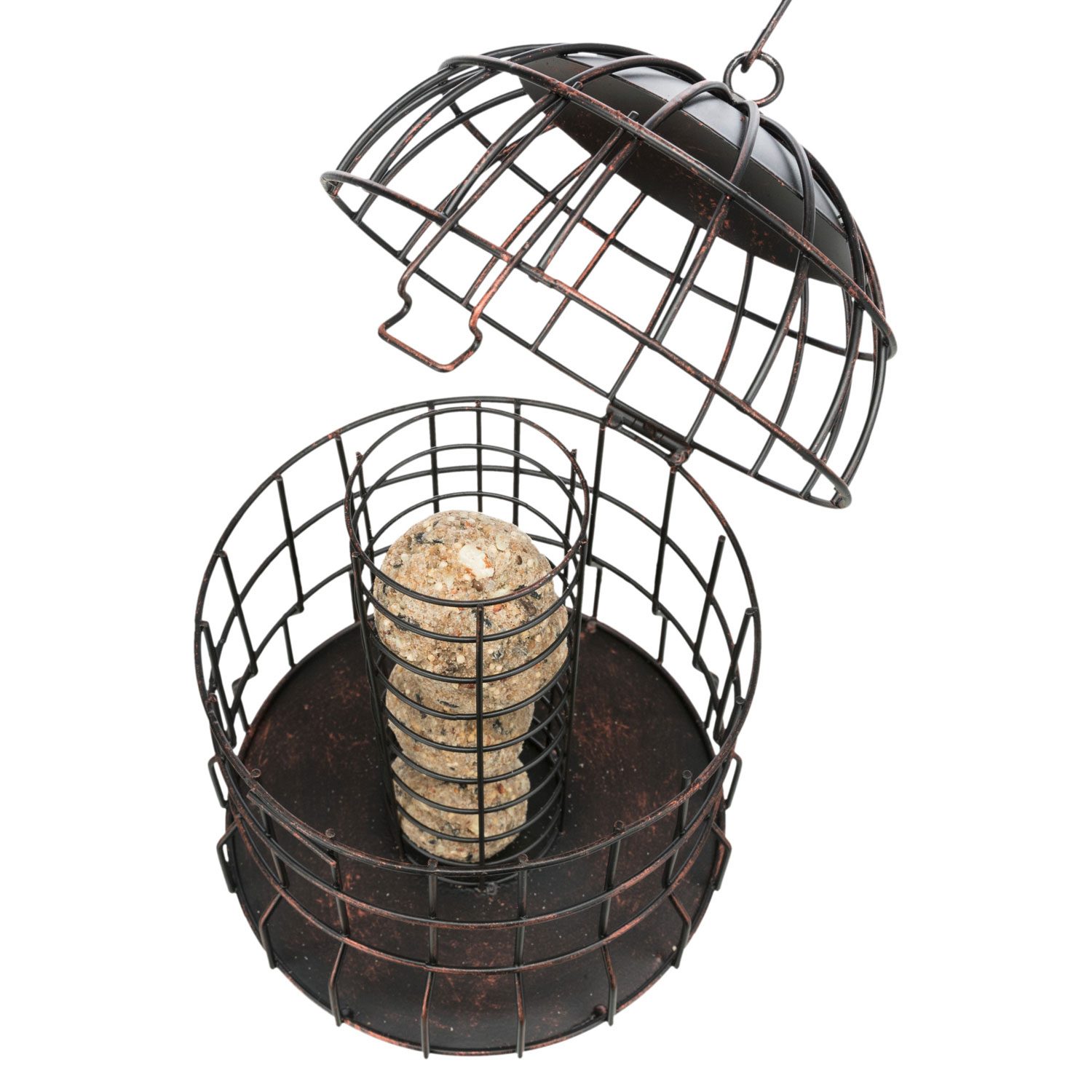 Soporte para bolas de grasa, metal, ø 20 × 25 cm, Negro/Bronce