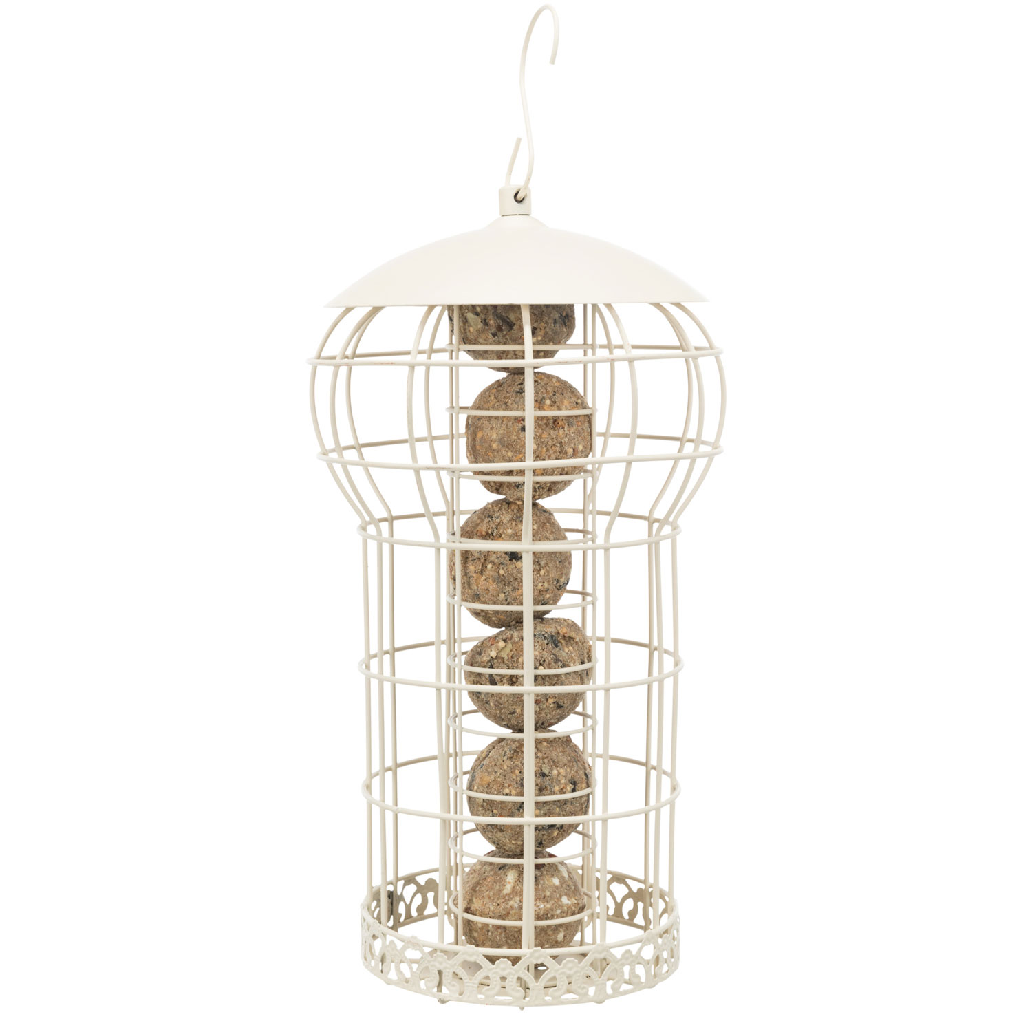 Soporte para bolas de grasa, metal, ø 17 × 30 cm, Crema
