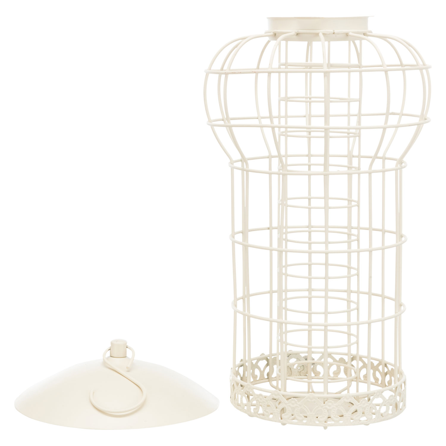 Soporte para bolas de grasa, metal, ø 17 × 30 cm, Crema