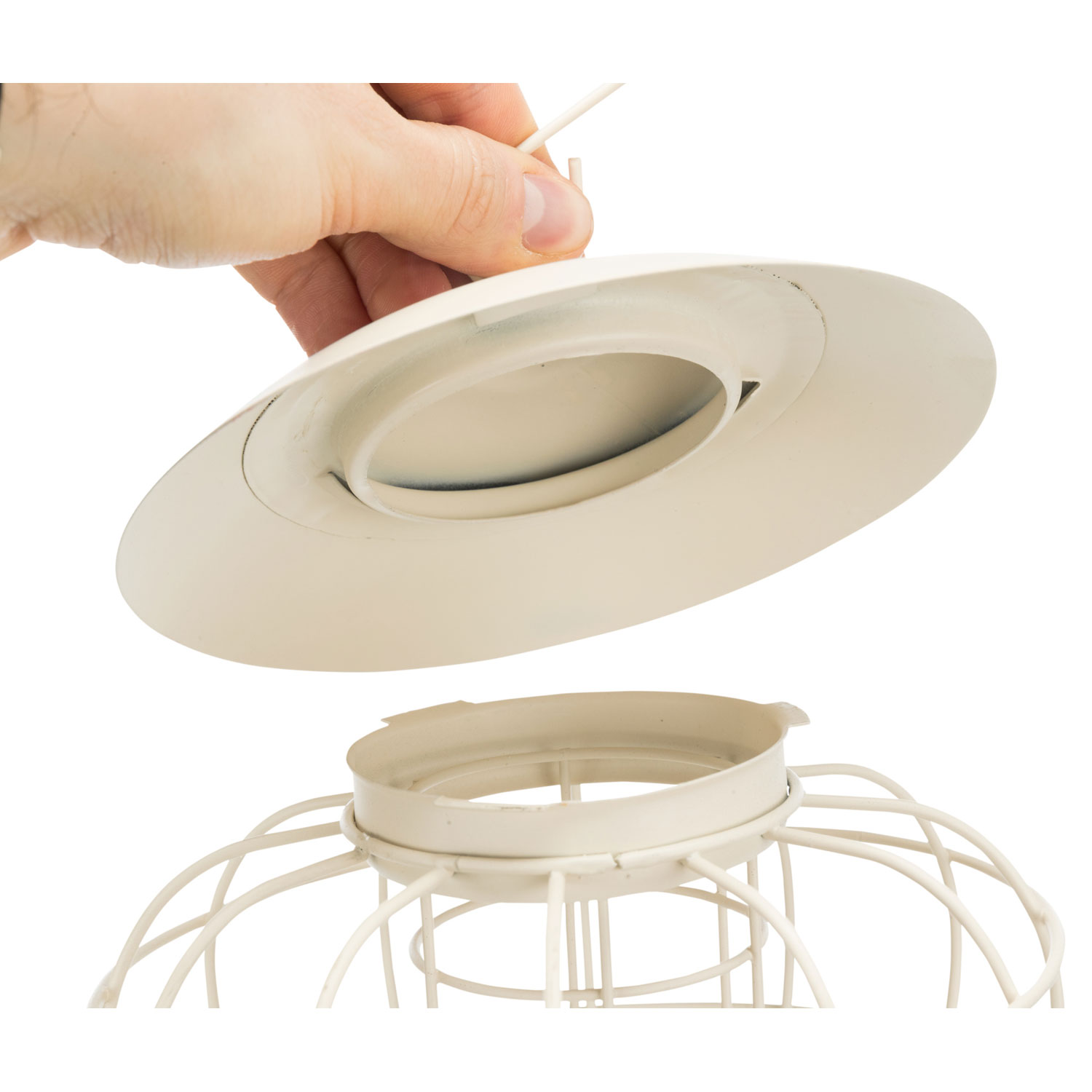 Soporte para bolas de grasa, metal, ø 17 × 30 cm, Crema