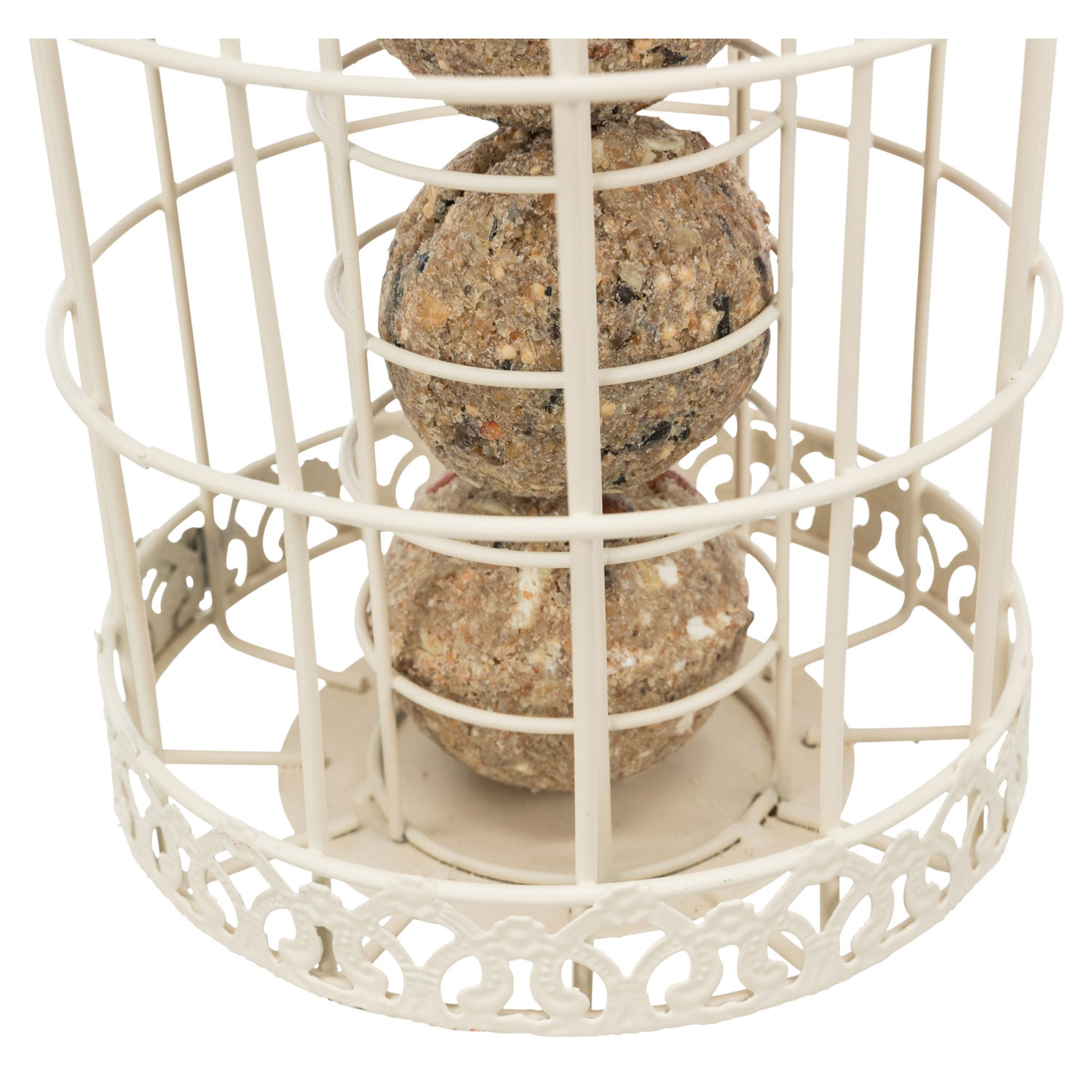 Soporte para bolas de grasa, metal, ø 17 × 30 cm, Crema