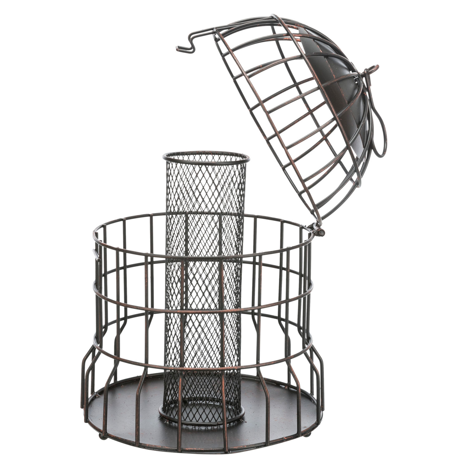 Dispensador de cacahuetes, metal, 820 ml/ø 20 cm, Negro/Bronce