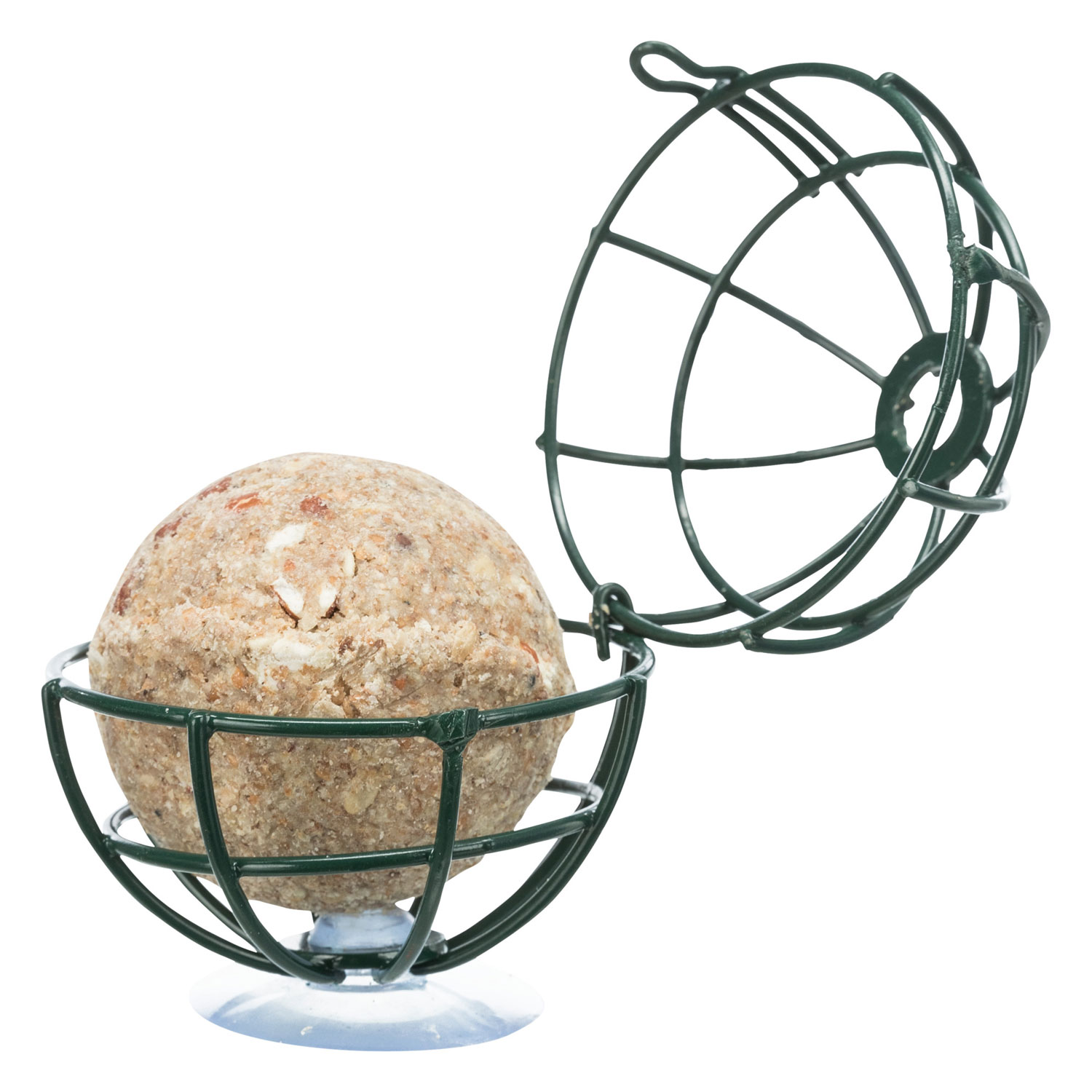 Soporte de bolas de grasa para el cristal de la ventana, metal, ø 7 cm, Verde oscuro