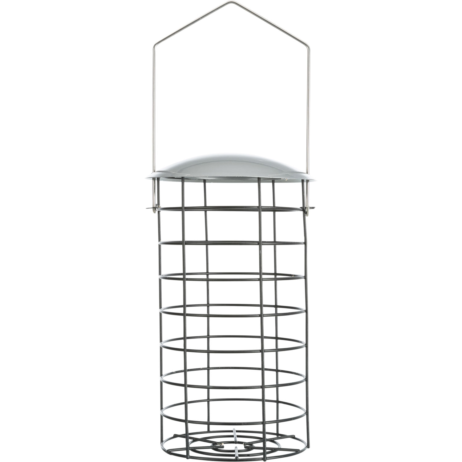 Soporte gigante para bolas de grasa con techo, 2 bolas grandes, metal, ø 11 × 20 cm, Negro