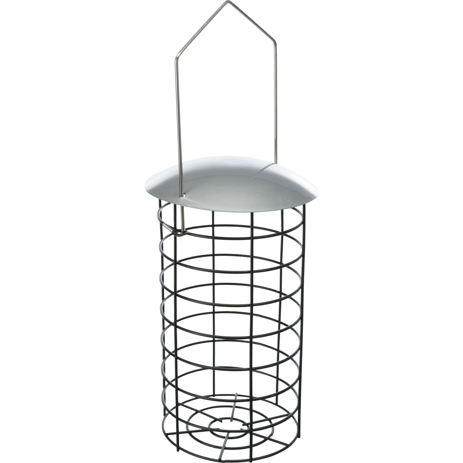 Soporte gigante para bolas de grasa con techo, 2 bolas grandes, metal, ø 11 × 20 cm, Negro