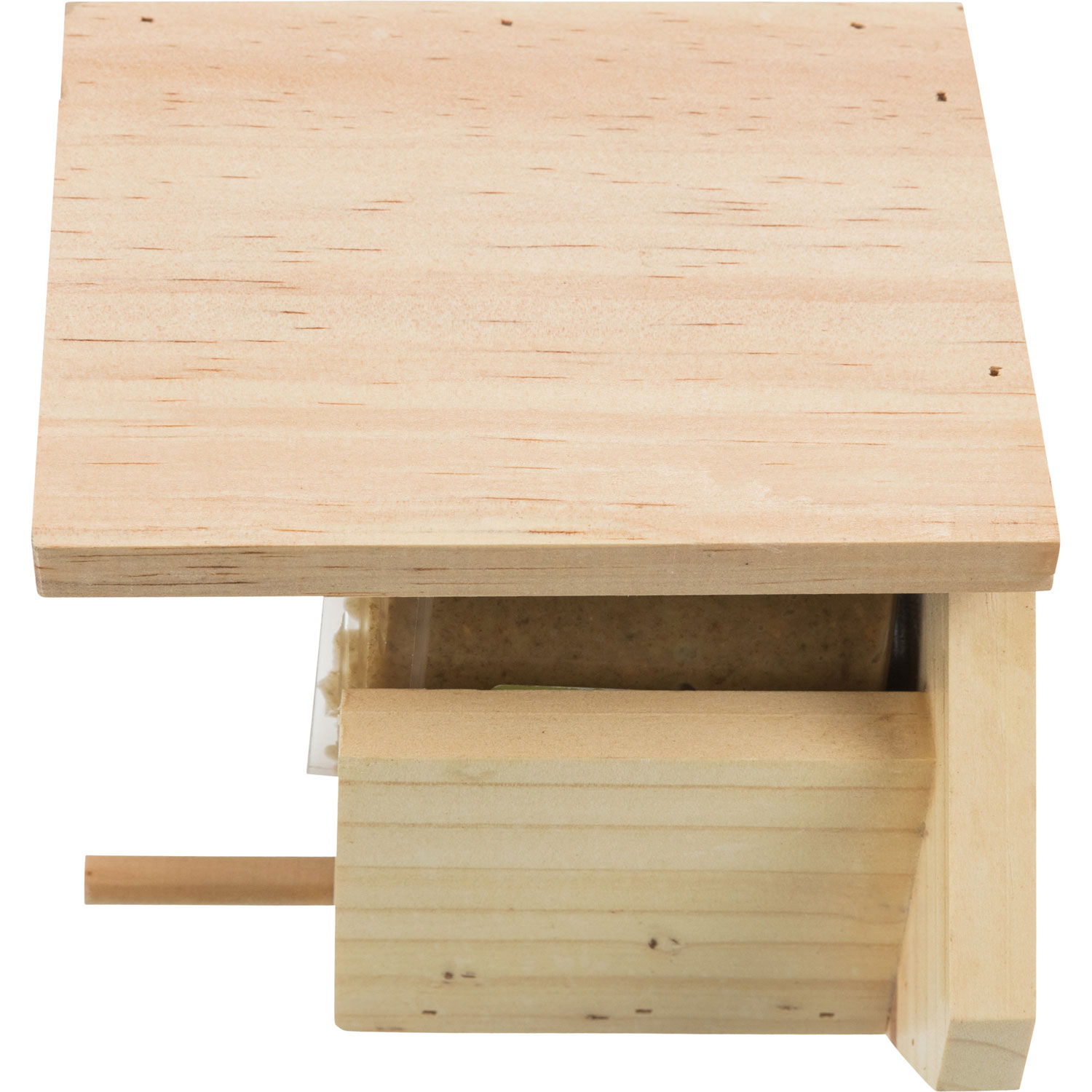 Soporte de mantequilla de maní, pino, 15 × 15 × 13 cm