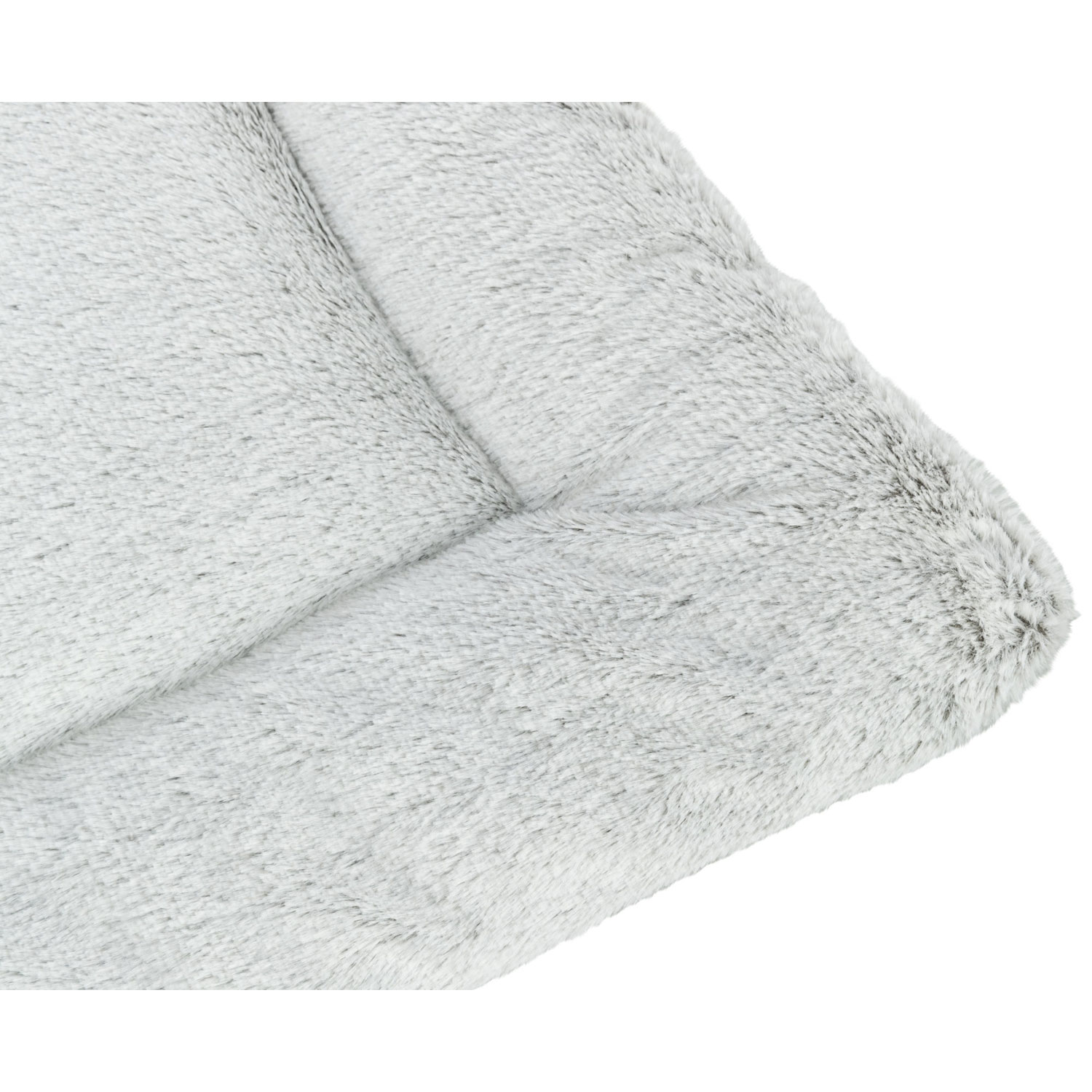 Colchoneta Farello, felpa/tejido madera, 60 × 50 cm, Blanco-Gris/Gris