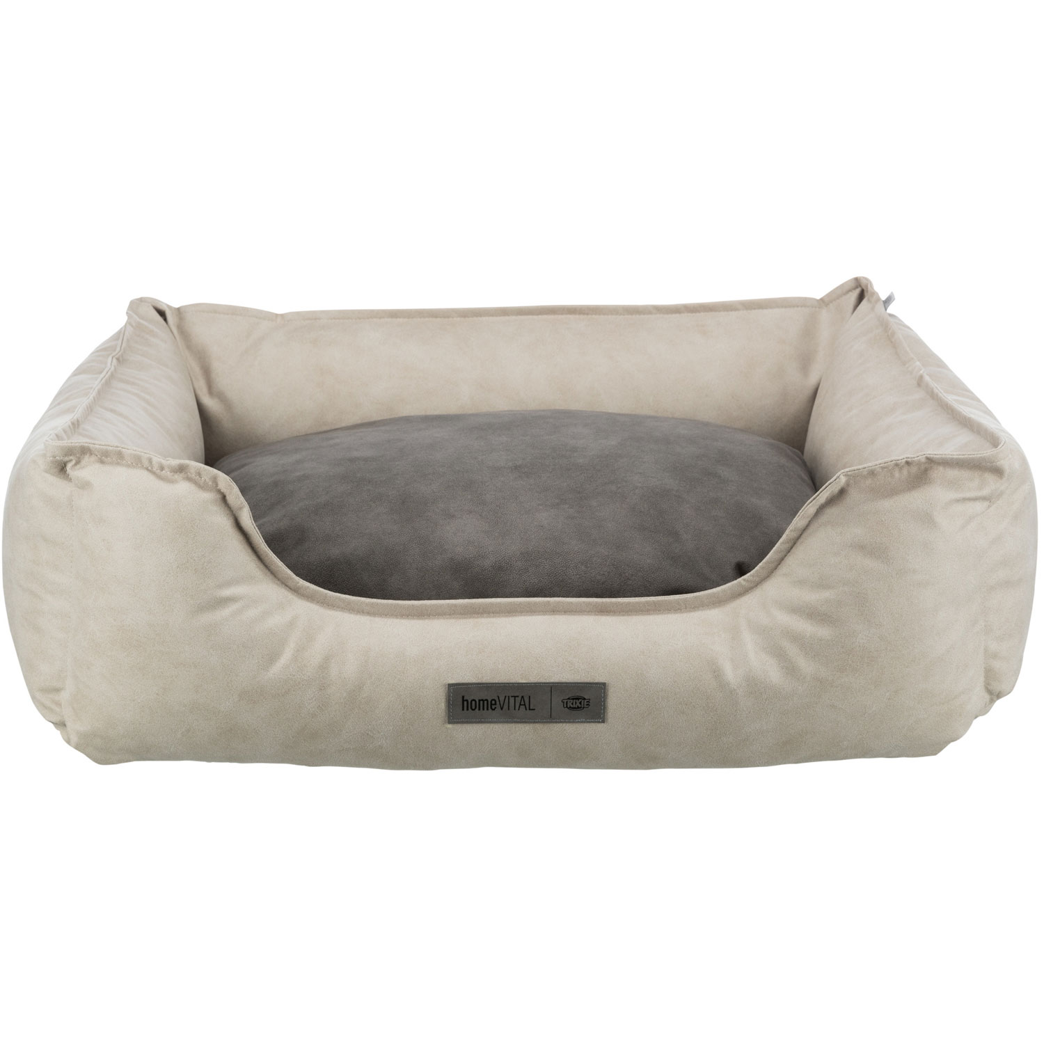 Cama Vital Calito, cuadrado, 60 × 50 cm, Arena/Gris