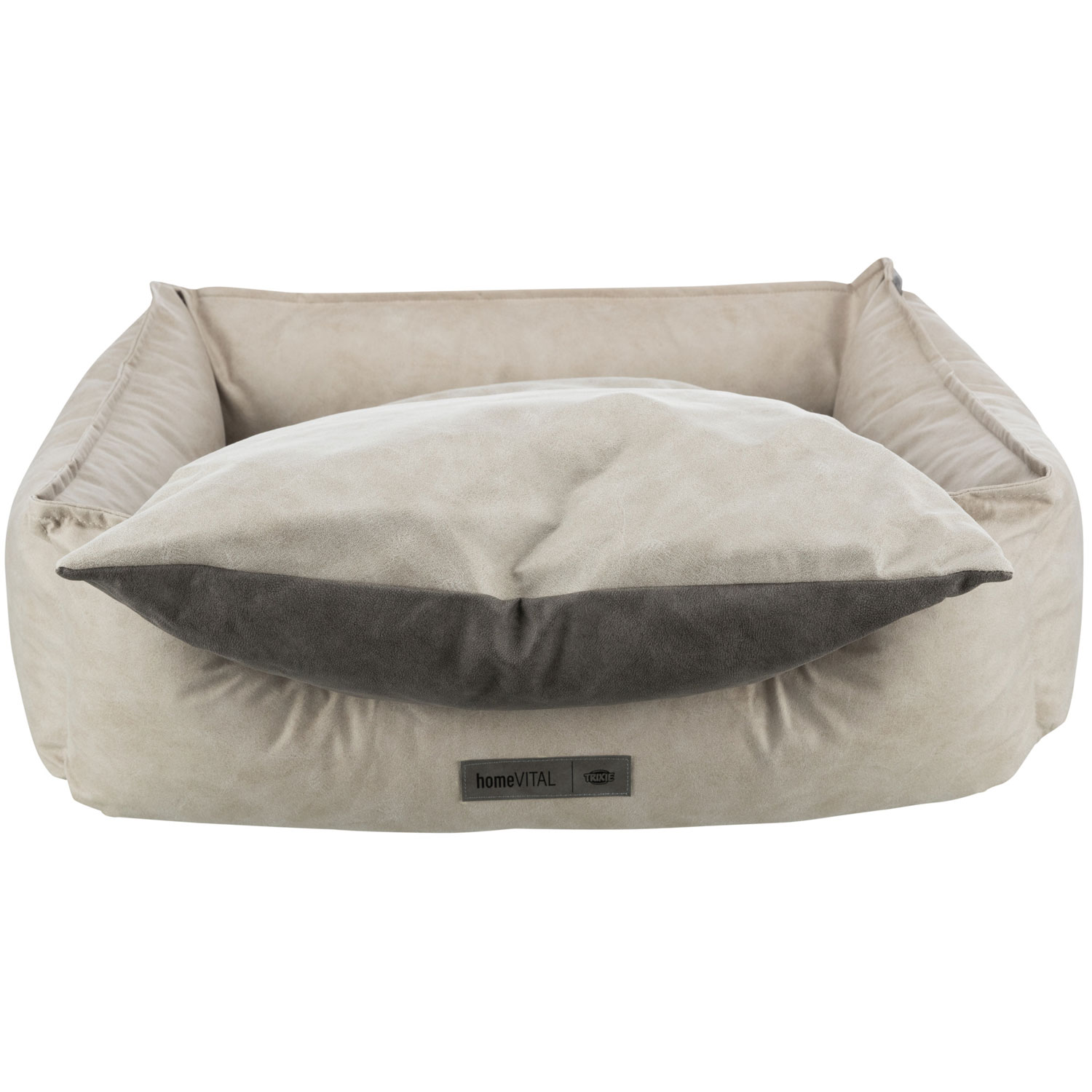 Cama Vital Calito, cuadrado, 60 × 50 cm, Arena/Gris