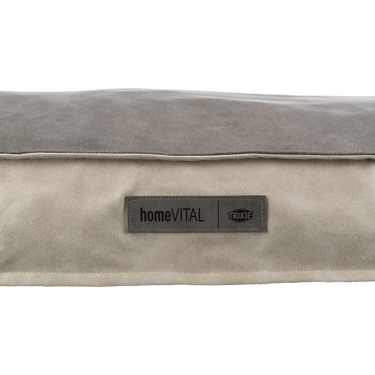 Cojín Vital Calito, cuadrado, 70 × 50 cm, Arena/Gris