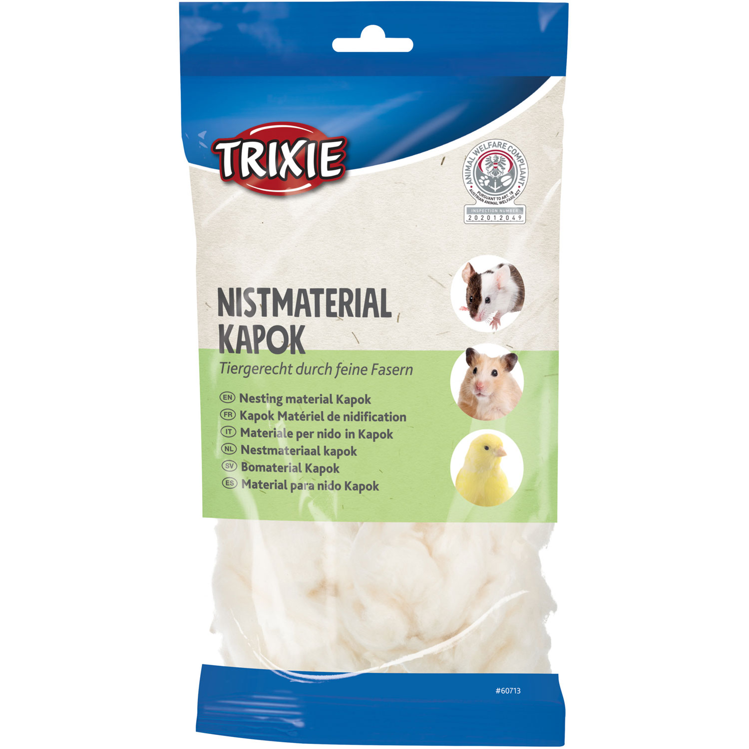 Material Nidos, kapok, 40 g, Crema